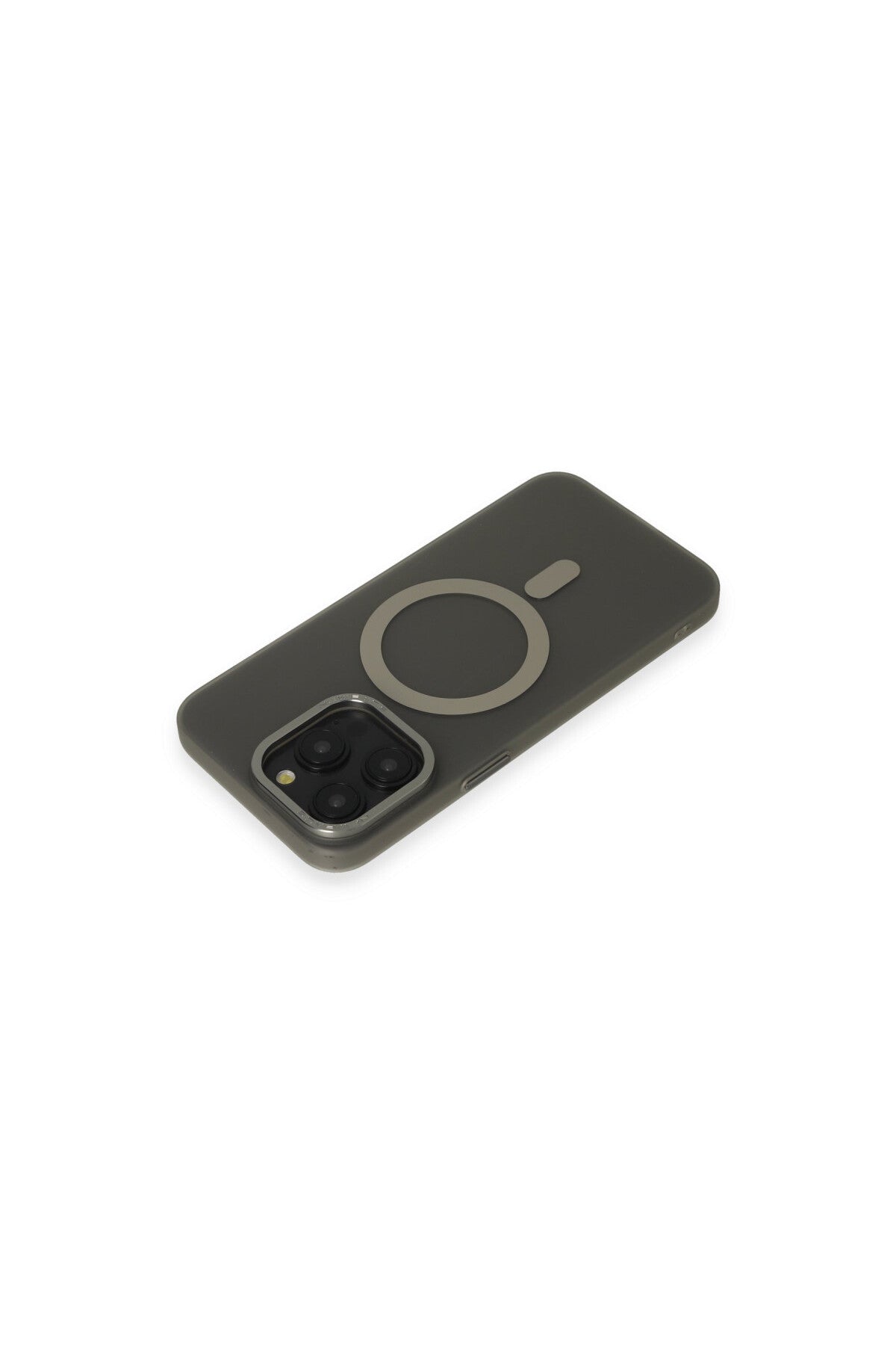 Apple iPhone 15 Pro Uyumlu Kılıf Lodos Magneticsafe Mat Kapak - Titan Gri