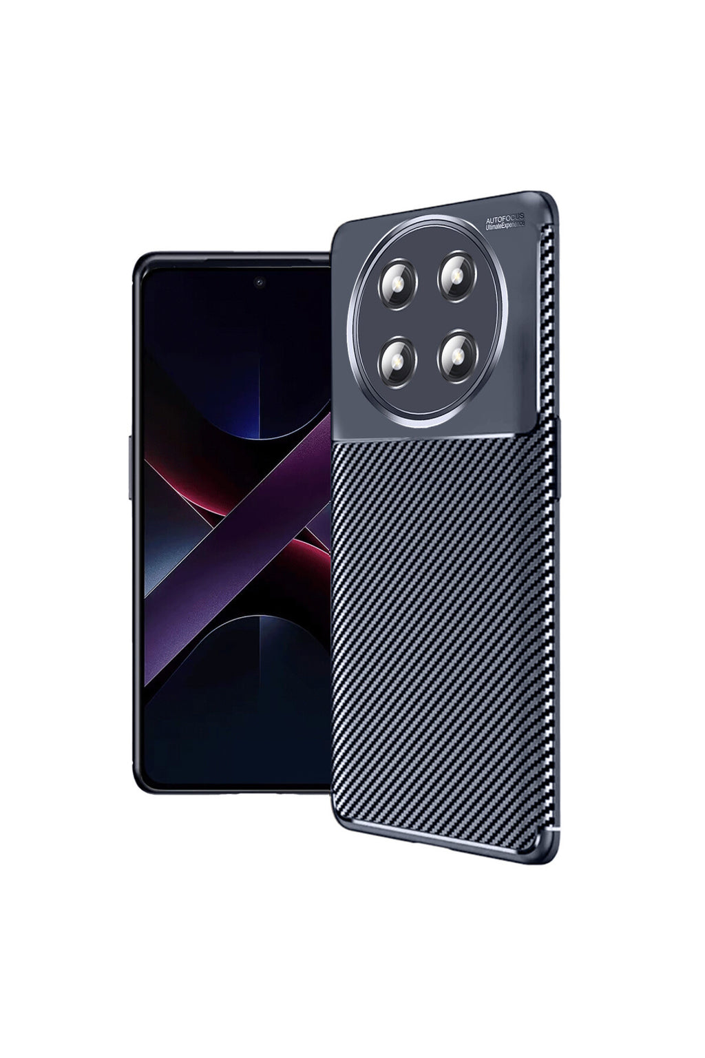Honor Magic 7 Lite Uyumlu Kılıf Auto Focus Karbon Kapak - Lacivert