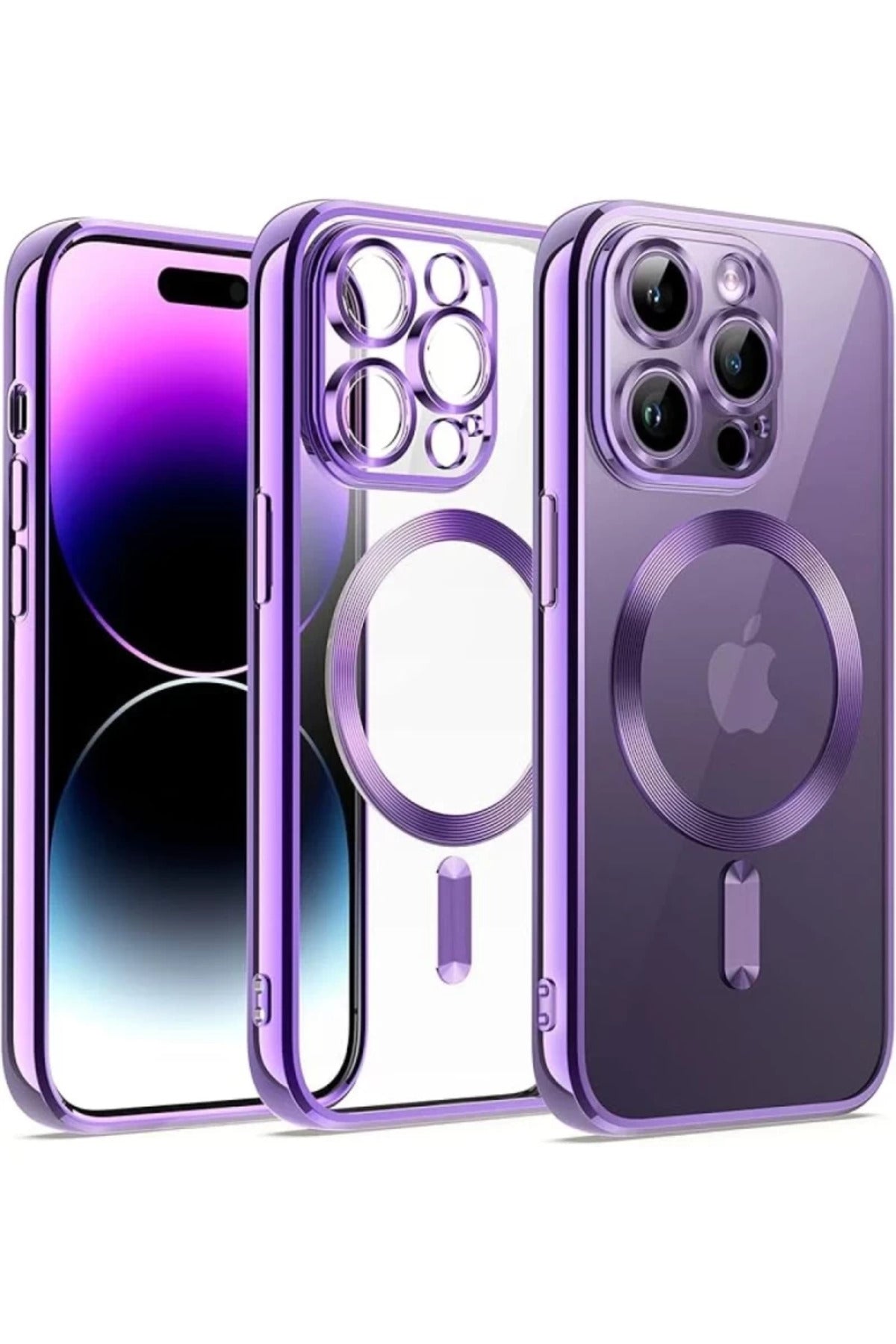 Apple iPhone 13 Pro Max Uyumlu Kılıf Kross Magneticsafe Kapak - Mor