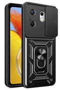 İnfinix Zero 30 4G Kılıf Pars Lens Yüzüklü Silikon - Siyah