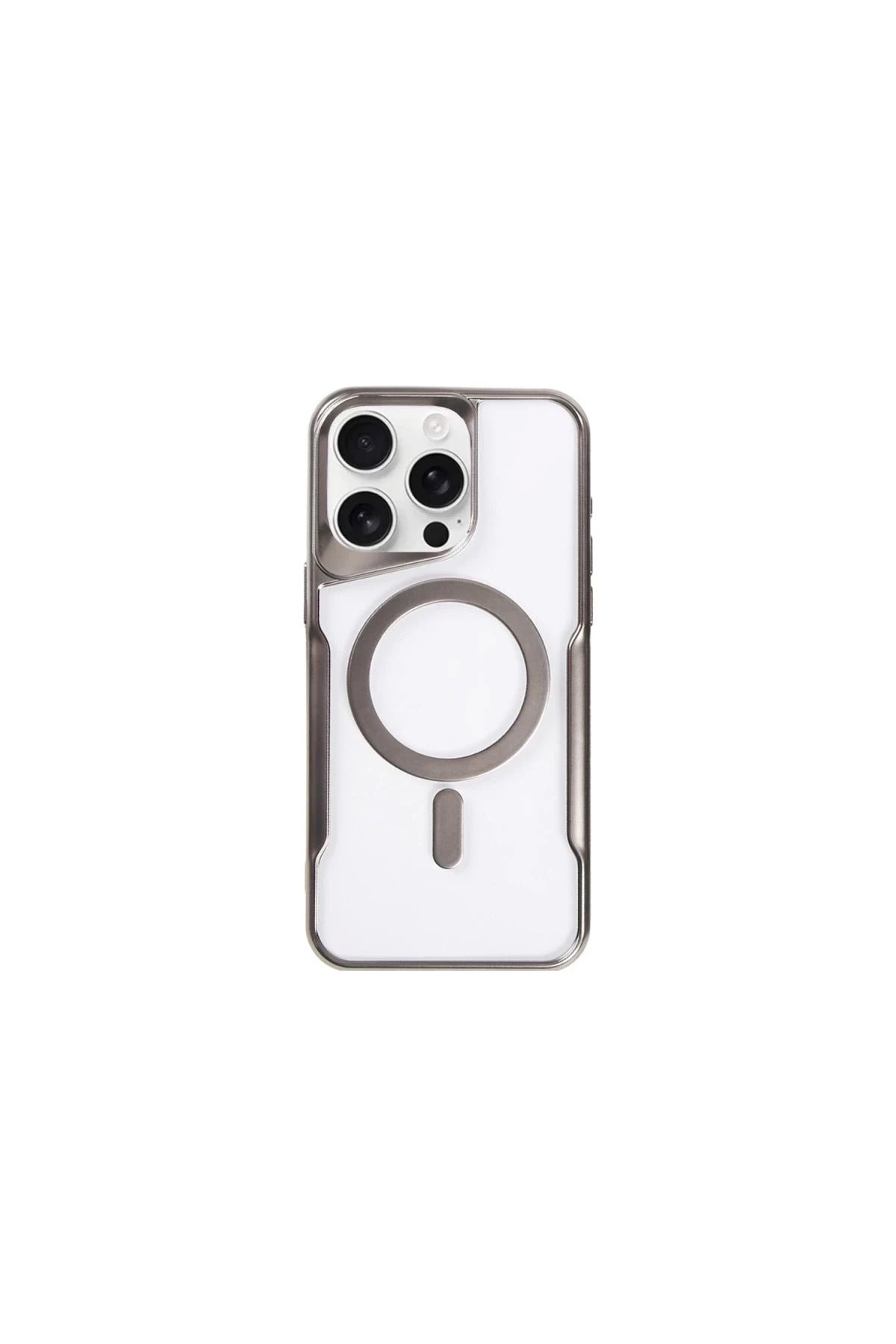 Apple iPhone 11 Pro Max Uyumlu Kılıf Boyi Magsafe Silikon Kapak - Titan Gri
