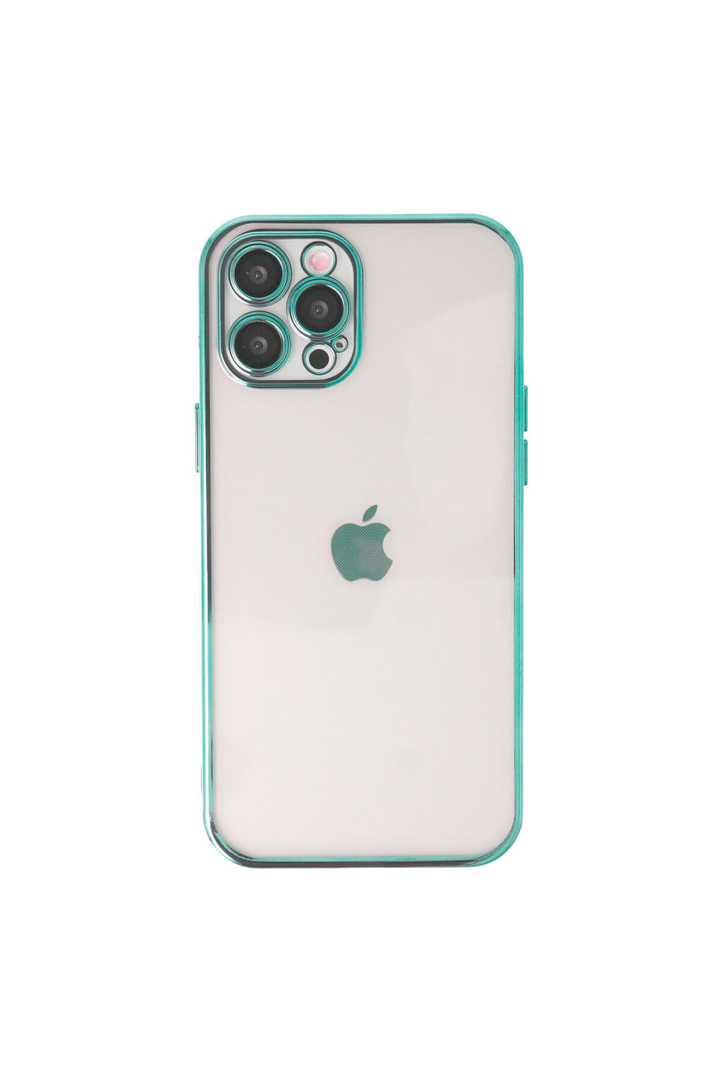 Apple iPhone 12 Pro Uyumlu Kılıf Lensli Silikon - Yeşil