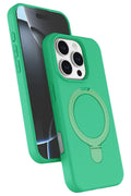 Apple iPhone 16 Pro Max Uyumlu Regal Magsafe Standlı Kapak - Yeşil