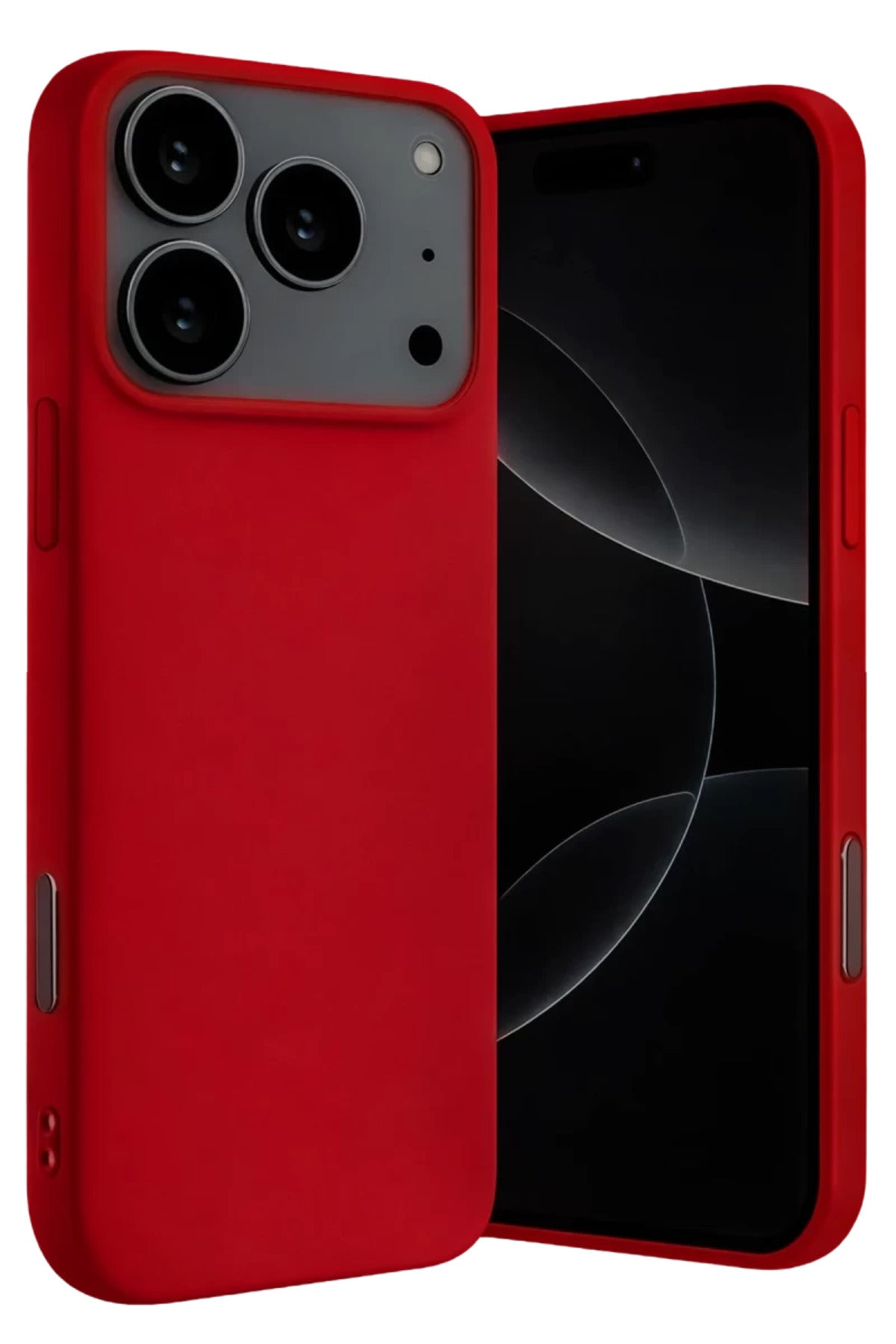 Apple iPhone 17 Pro Max Uyumlu Nano içi Kadife Silikon - Kırmızı