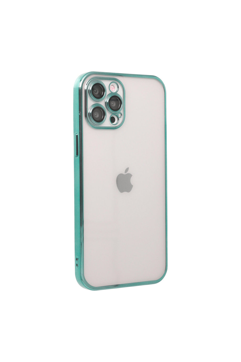 Apple iPhone 12 Pro Uyumlu Kılıf Lensli Silikon - Yeşil