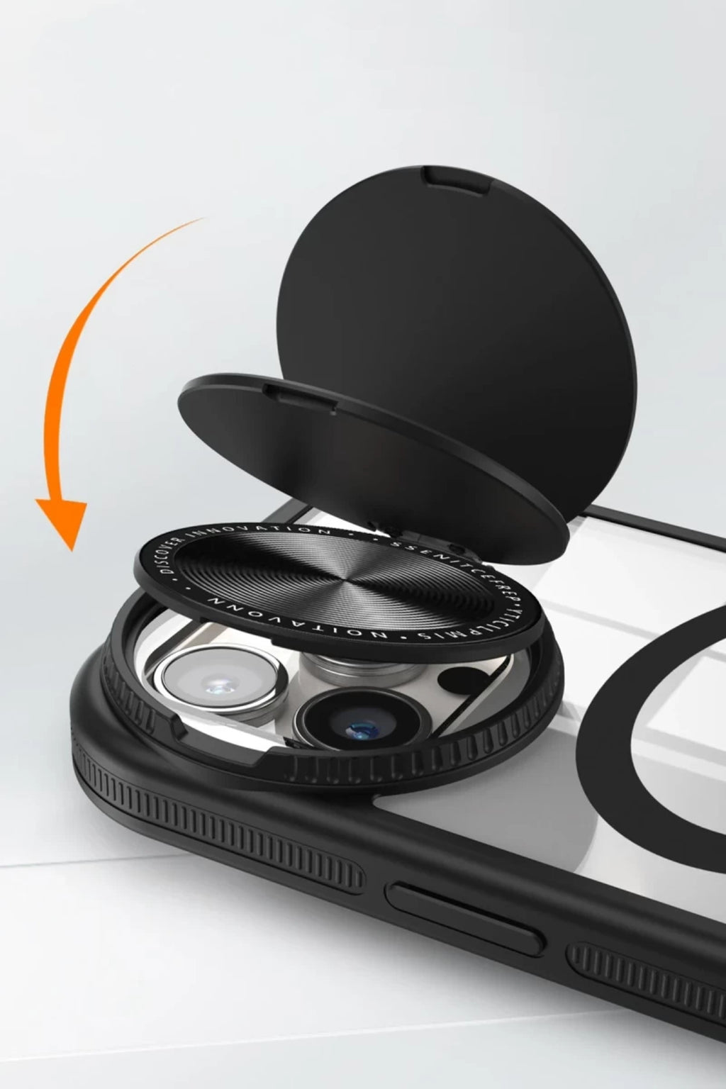 Apple iPhone 14 Pro Max Uyumlu Kılıf Teleskop Lens Magsafe Silikon Kapak - Derin Mor