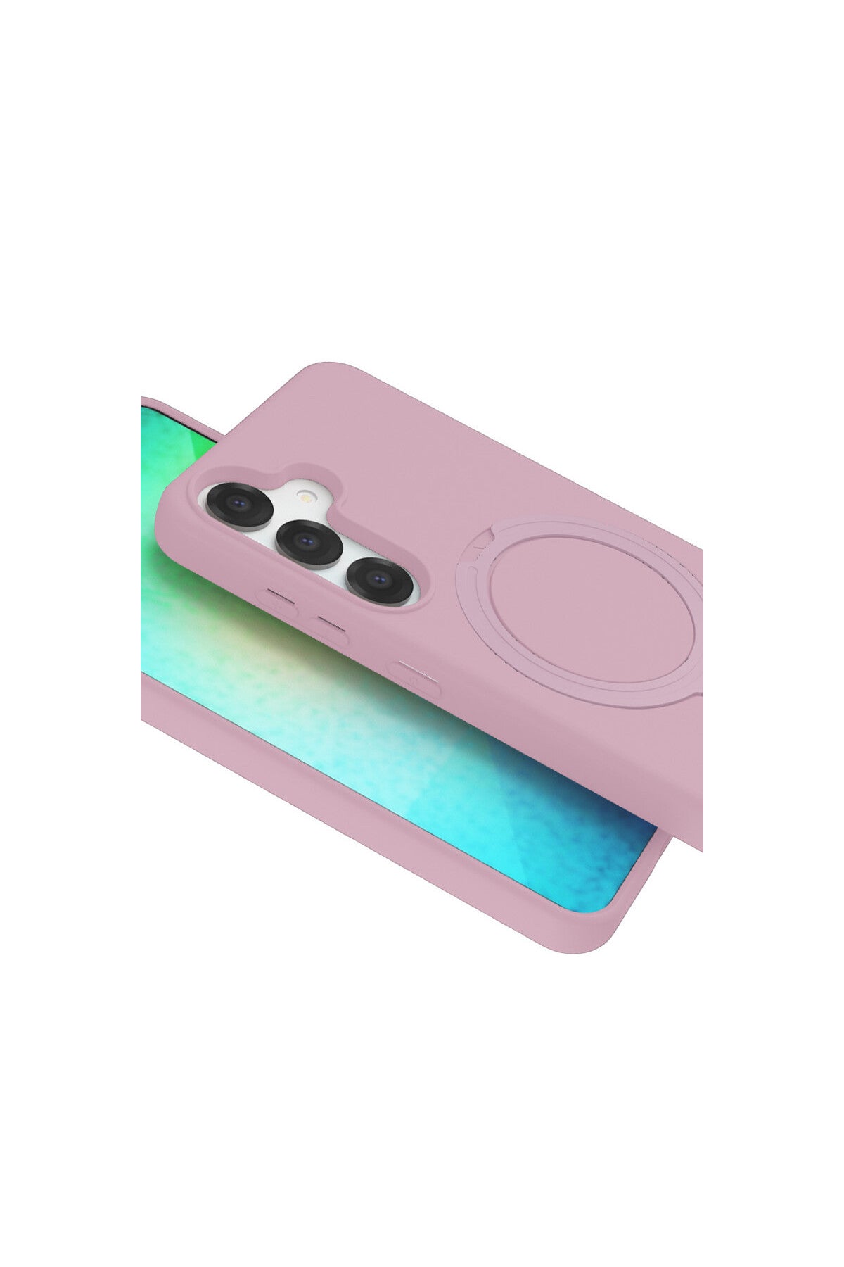 Samsung Galaxy S25 Uyumlu Regal Magsafe Standlı Kapak - Açık Pembe