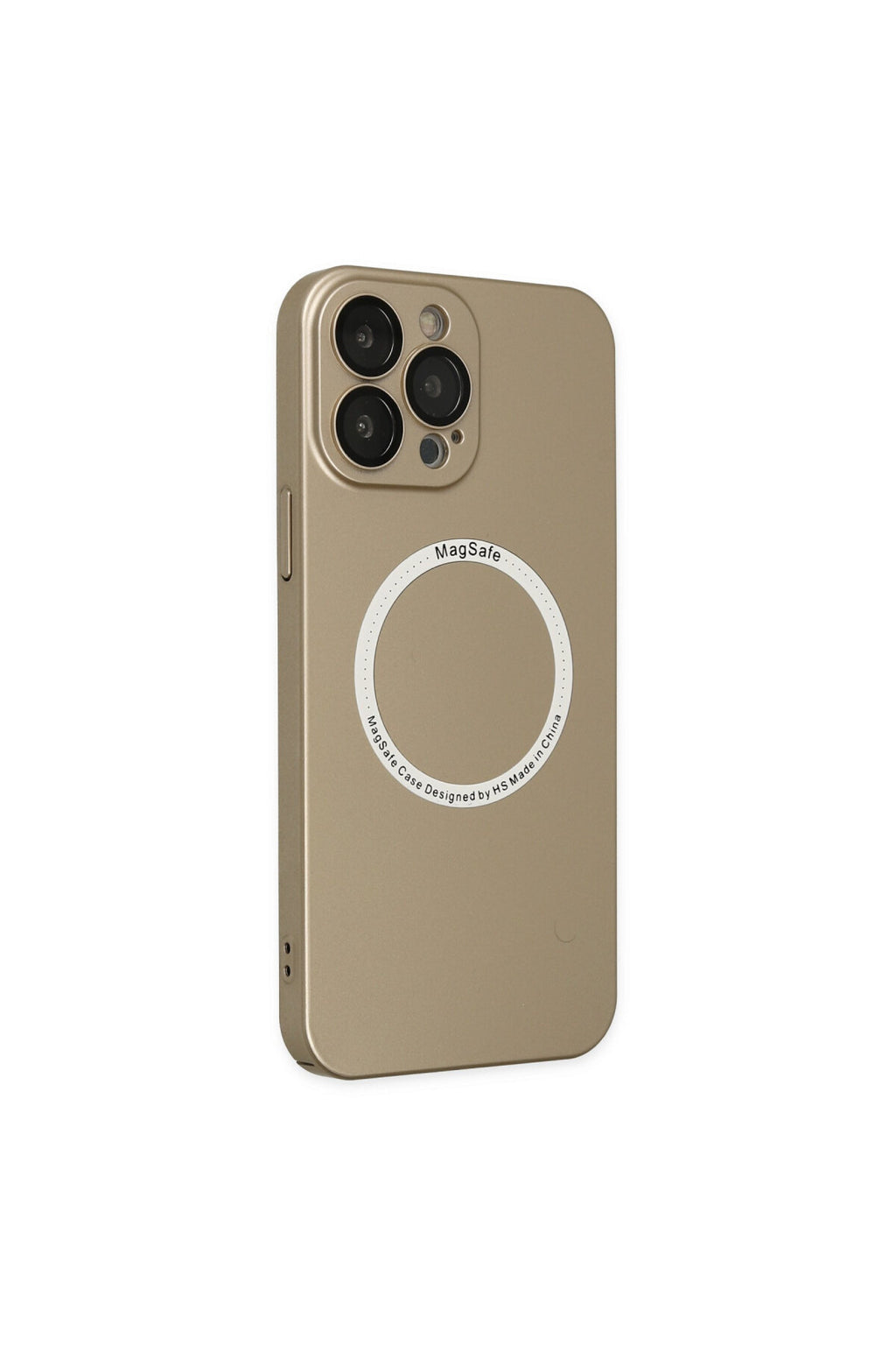 Apple iPhone 14 Pro Max Uyumlu Kılıf Jack Magneticsafe Lens Silikon - Gold