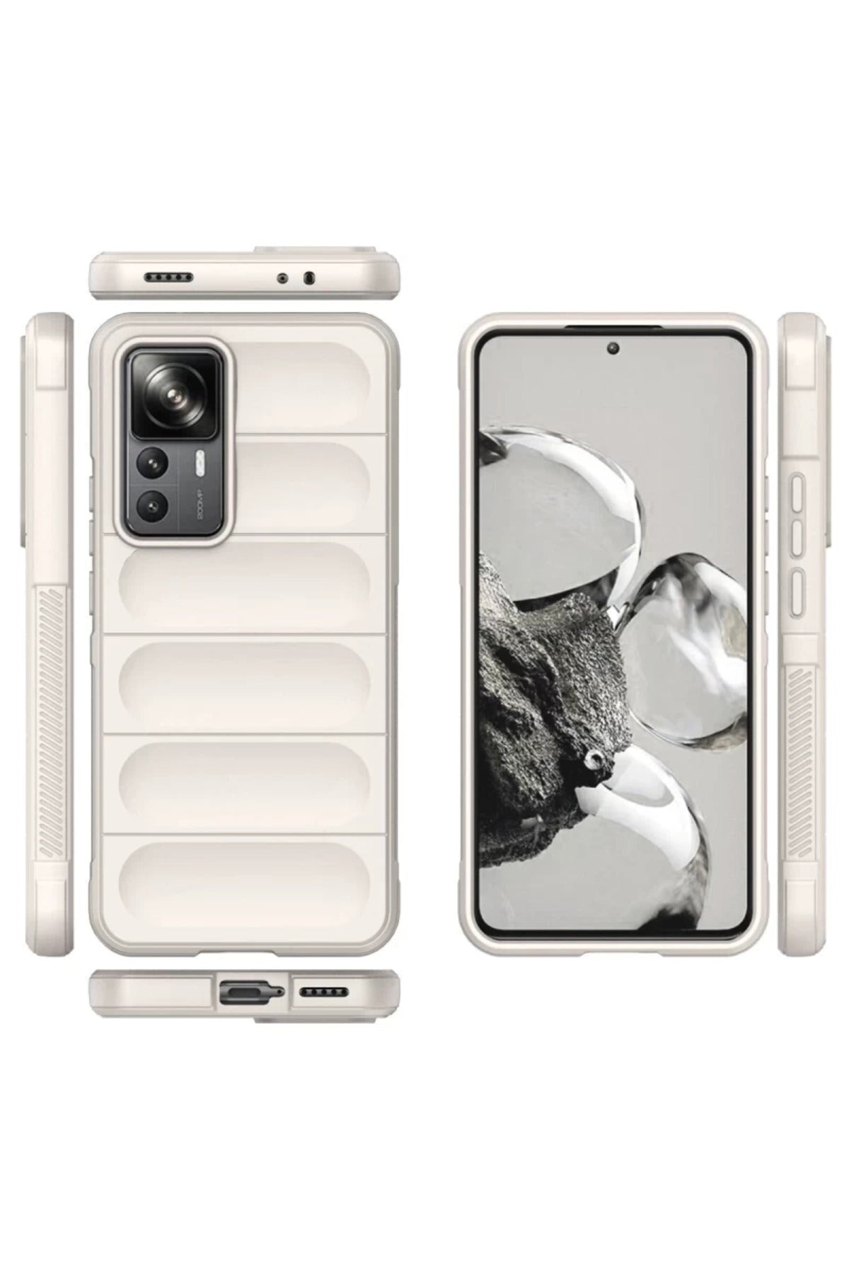 Xiaomi Mi 12T Pro Uyumlu Kılıf Optimum Silikon - Krem