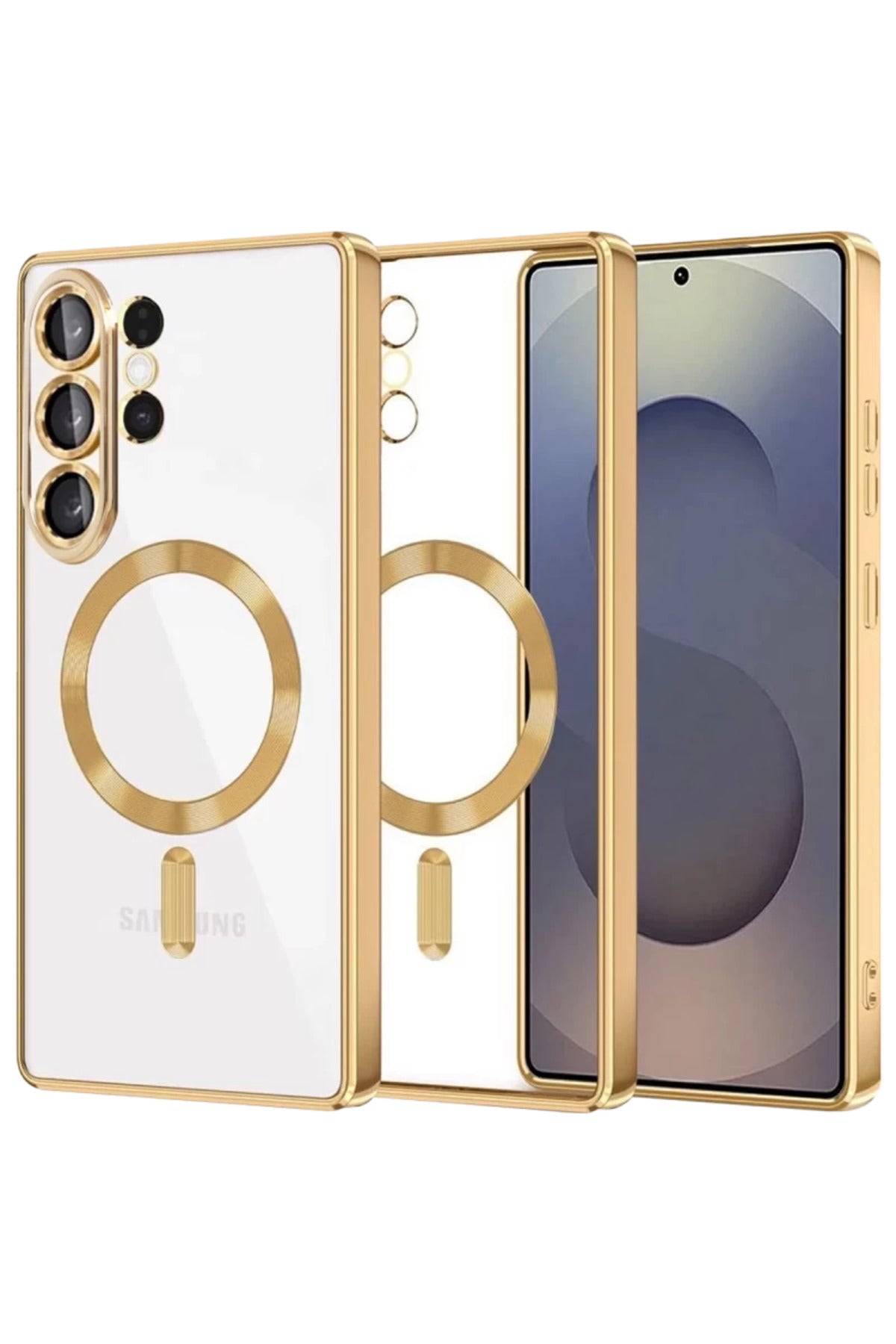 Samsung Galaxy S26 Ultra Uyumlu Kross Magneticsafe Kapak - Gold