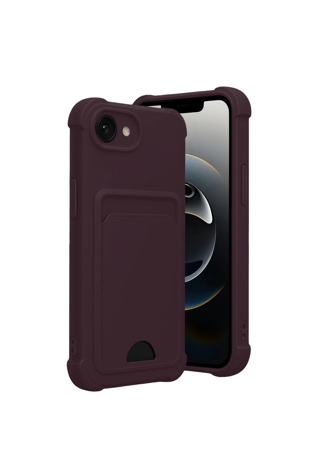 Apple iPhone 16E Uyumlu Kelvin Kartvizitli Silikon - Derin Mor