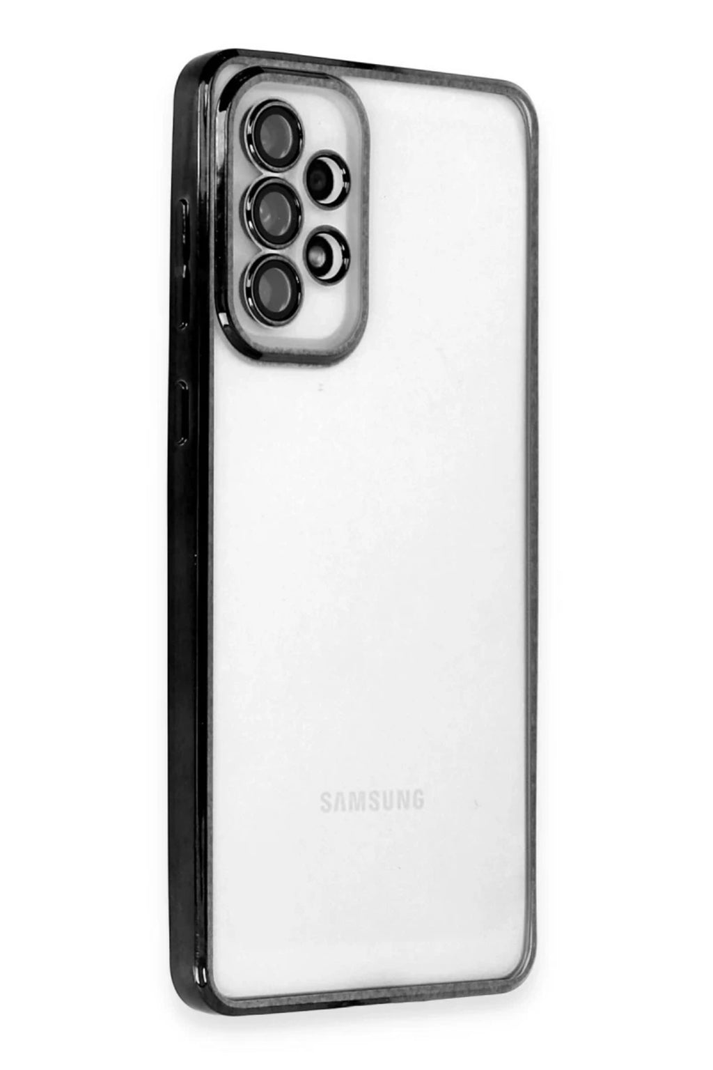 Samsung Galaxy A33 5G Uyumlu Kılıf Lensli Silikon - Siyah