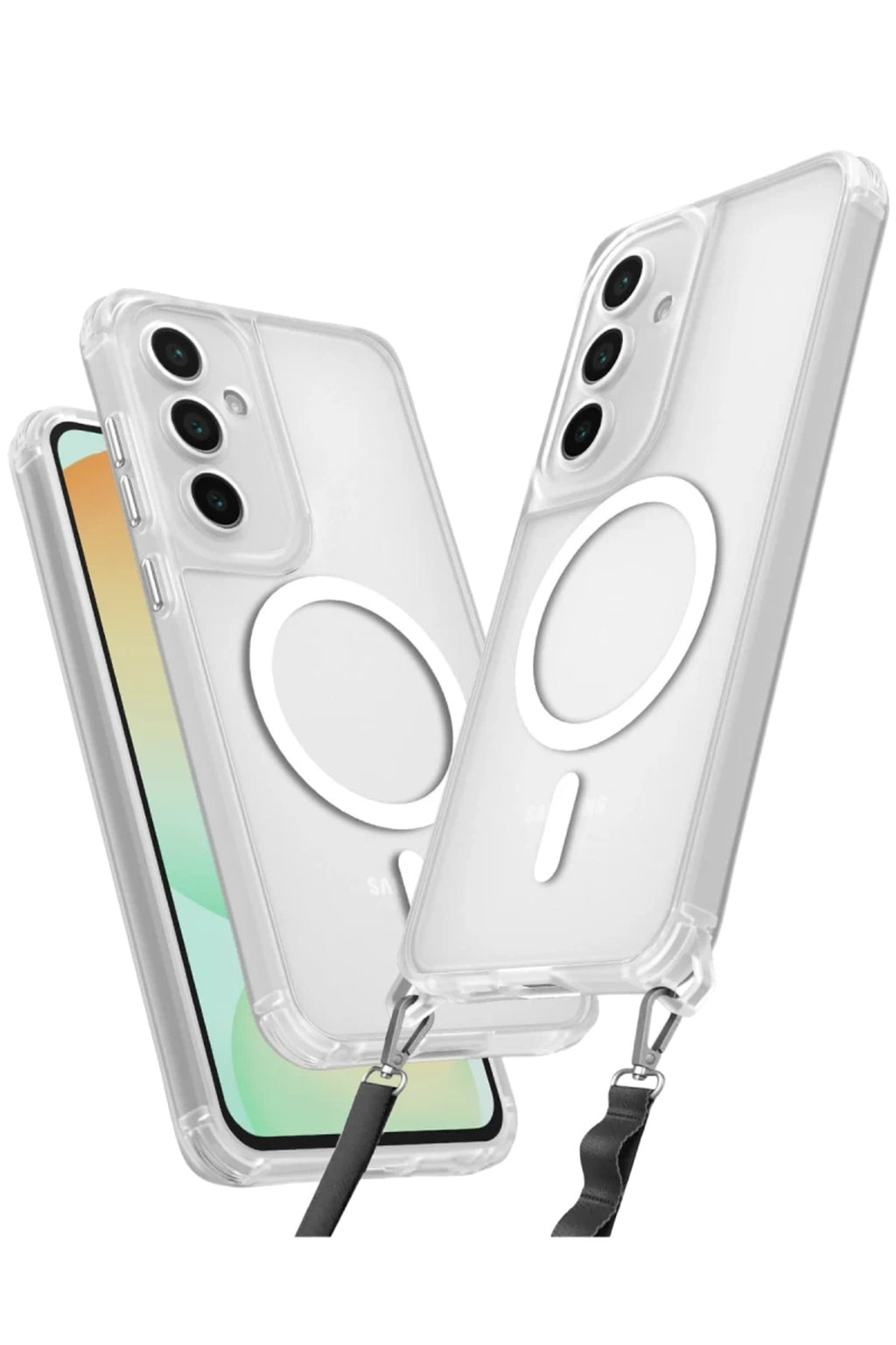 Samsung Galaxy S25 Uyumlu Kılıf Enka Magsafe Silikon Kılıf - Şeffaf