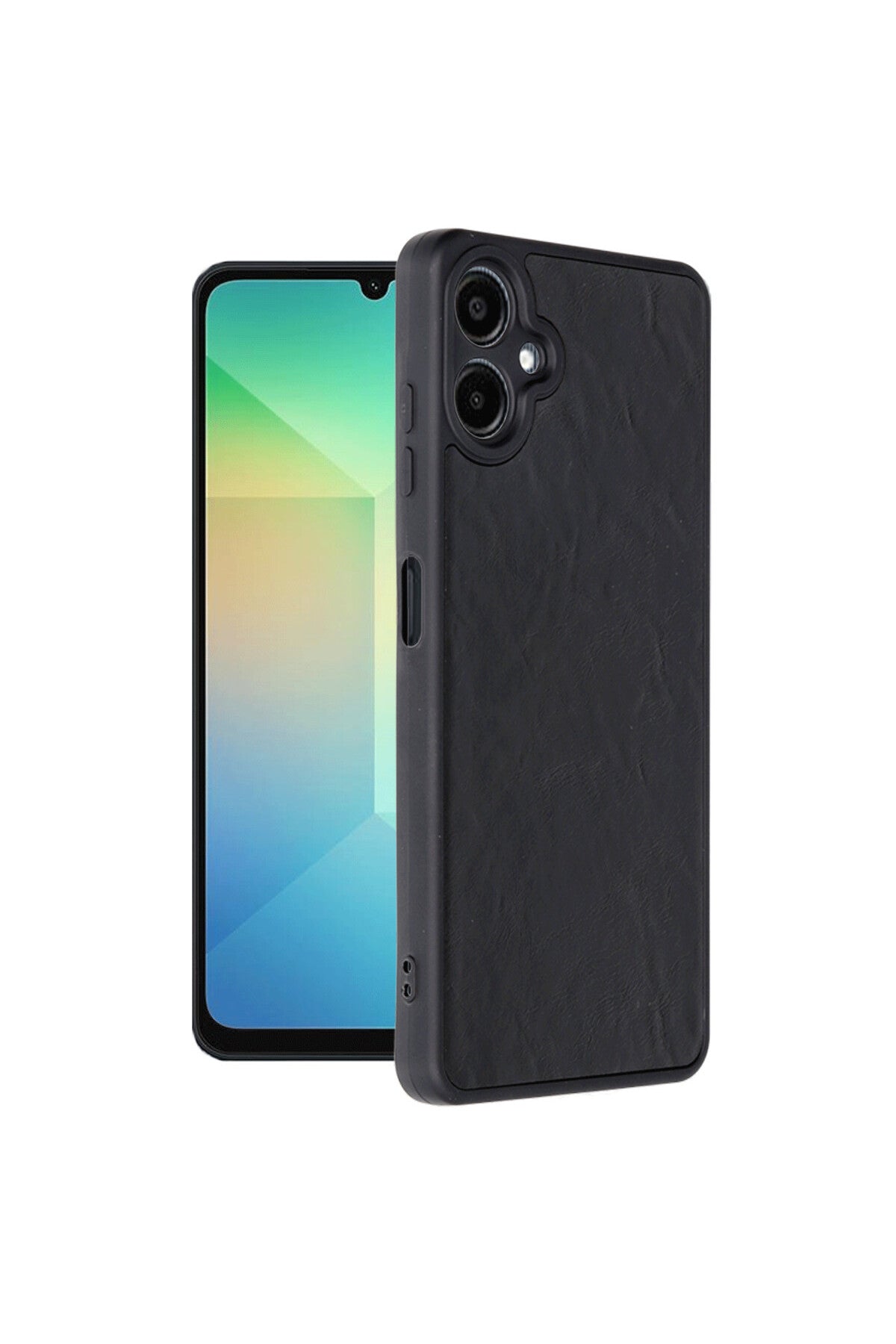 Samsung Galaxy A06 Uyumlu Kılıf Aras Deri Kapak - Siyah