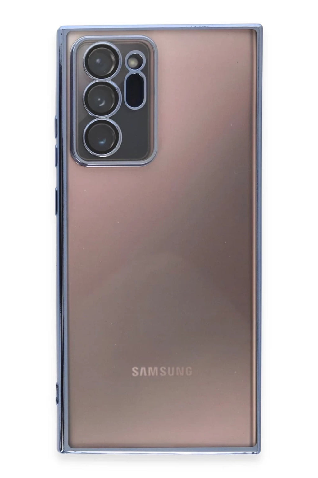 Samsung Galaxy Note 20 Ultra Uyumlu Kılıf Lensli Silikon - Açık Mavi
