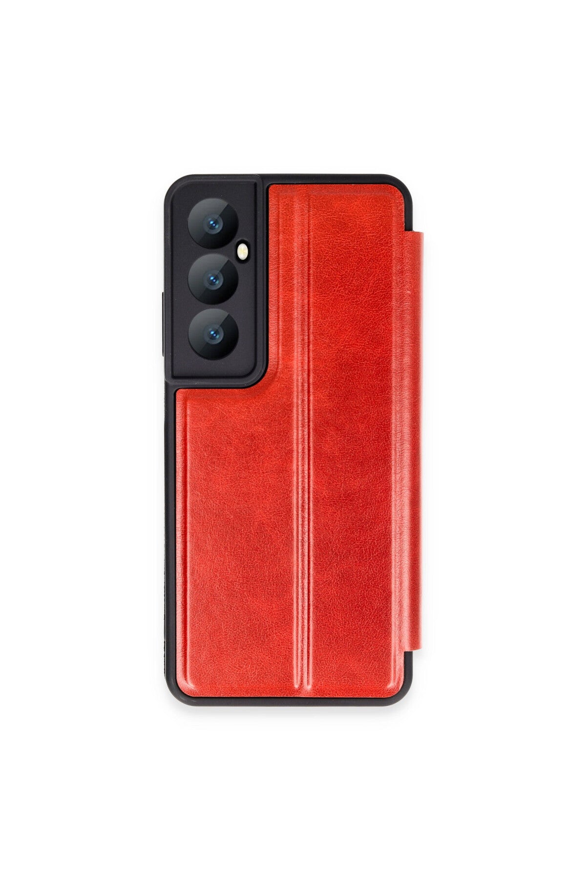 Realme C65 Uyumlu Kılıf Flip Cover - Kırmızı