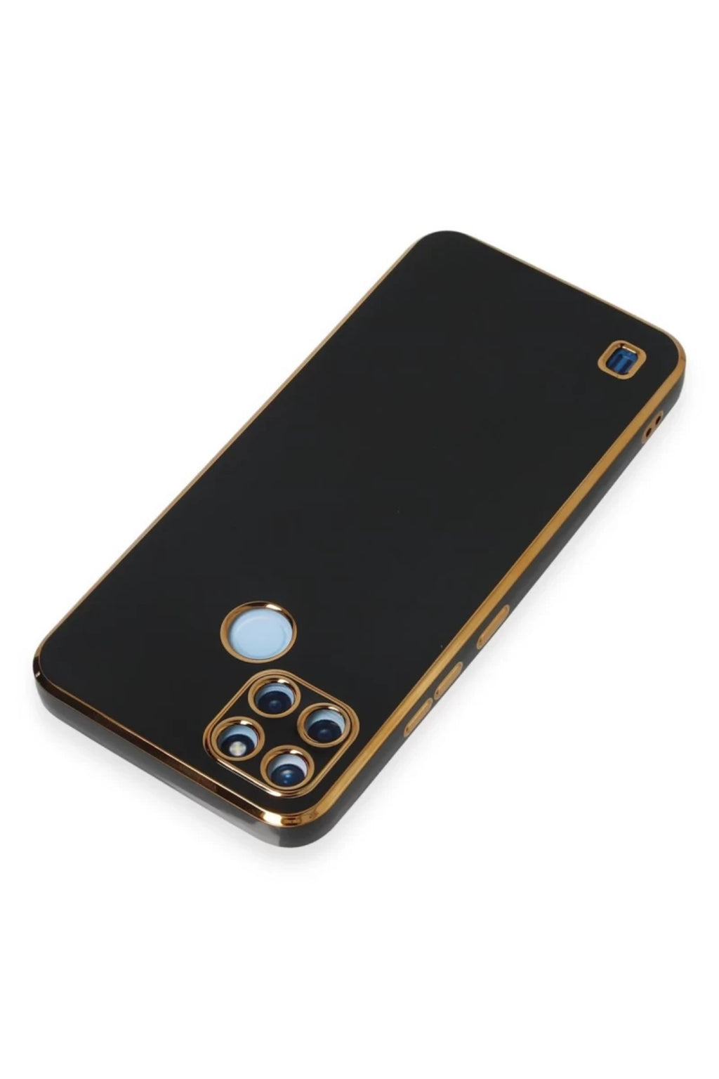Realme C25Y Uyumlu Kılıf Volet Silikon - Siyah