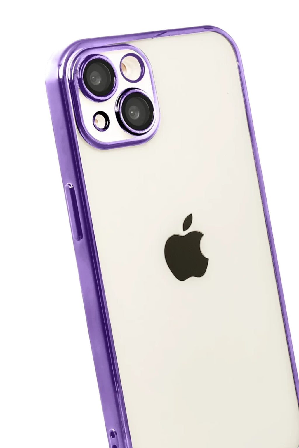 Apple iPhone 15 Uyumlu Lensli Silikon - Mor