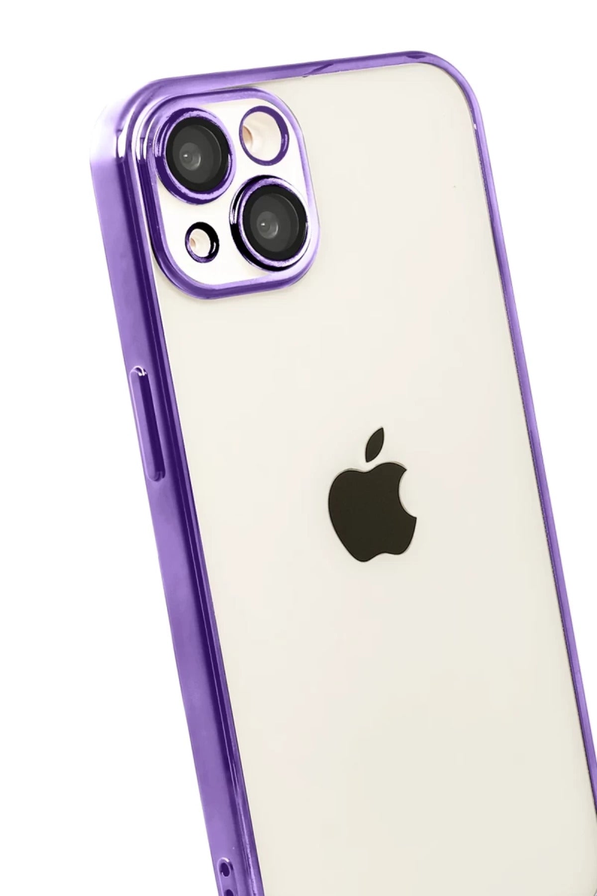 Apple iPhone 15 Uyumlu Lensli Silikon - Mor