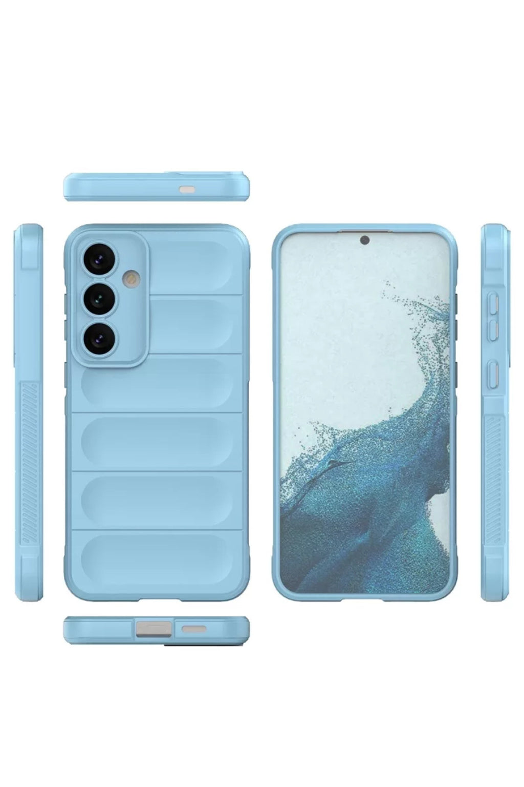 Samsung Galaxy S24 Uyumlu Kılıf Optimum Silikon - Sky Blue