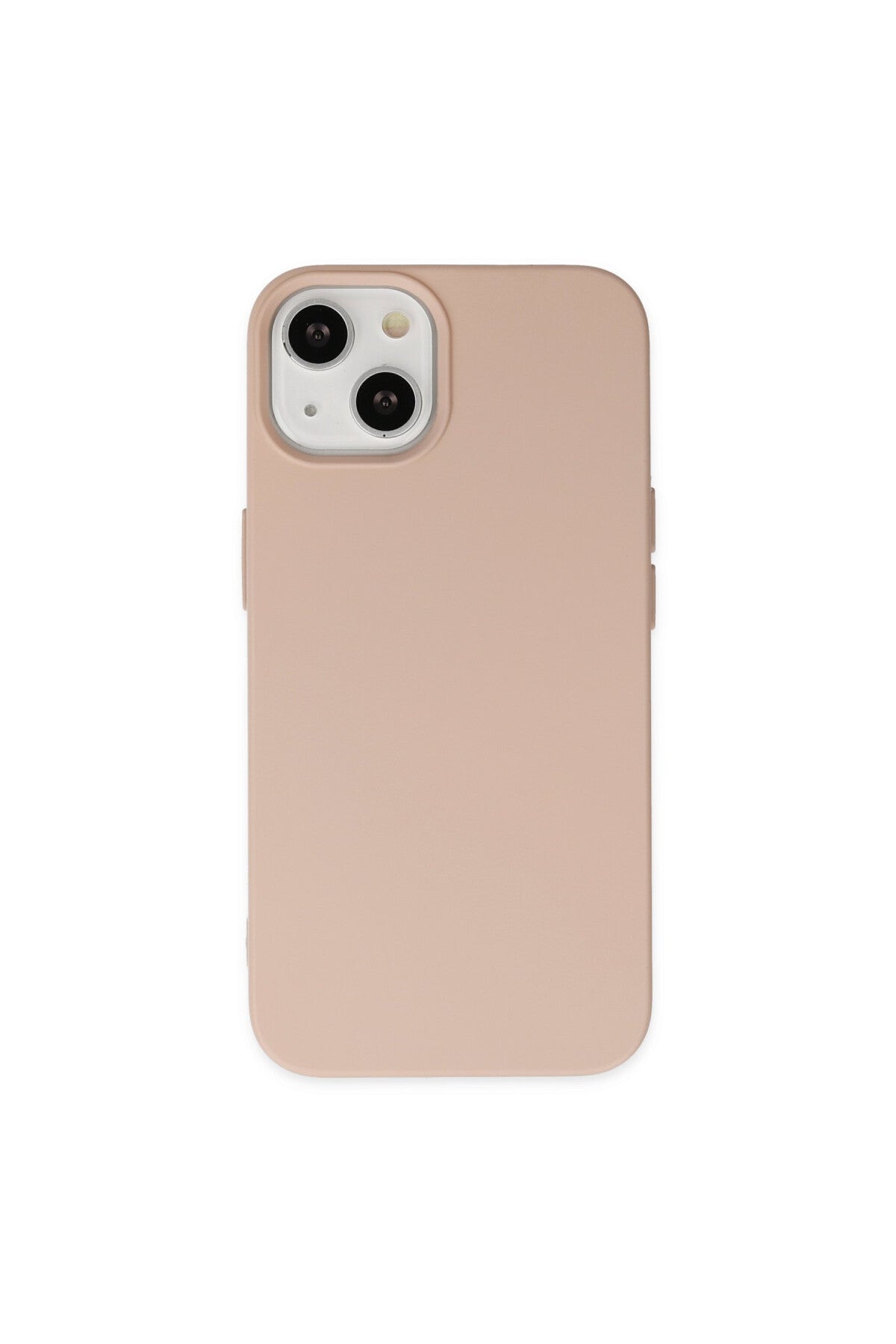 Apple iPhone 14 Plus Uyumlu Kılıf Nano içi Kadife Silikon - Pudra