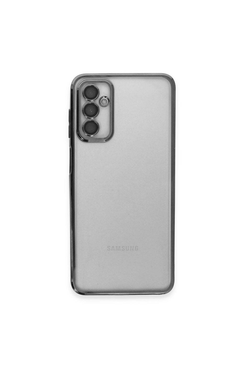 Samsung Galaxy M23 Uyumlu Kılıf Lensli Silikon - Siyah