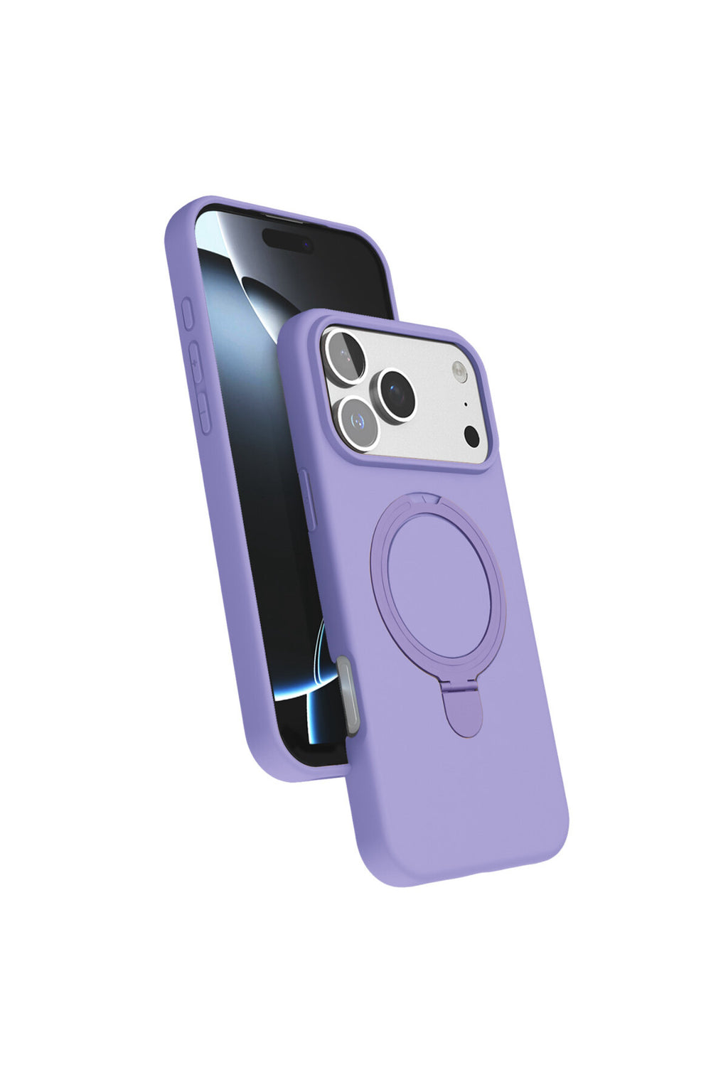 Apple iPhone 17 Pro Uyumlu Regal Magsafe Standlı Kapak - Lila