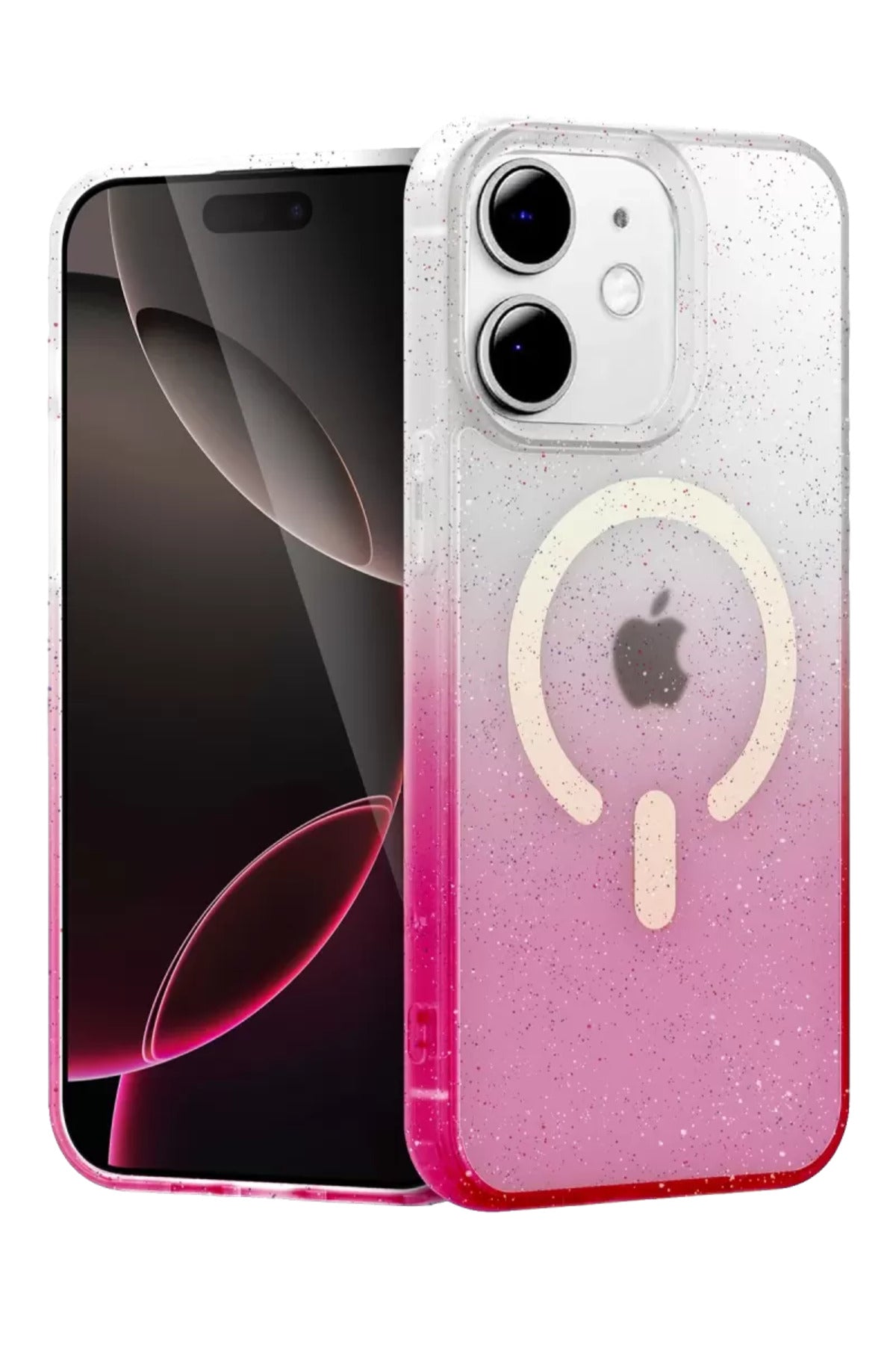Apple iPhone 11 Uyumlu Pummel Shiny Magsafe Kapak - Pembe