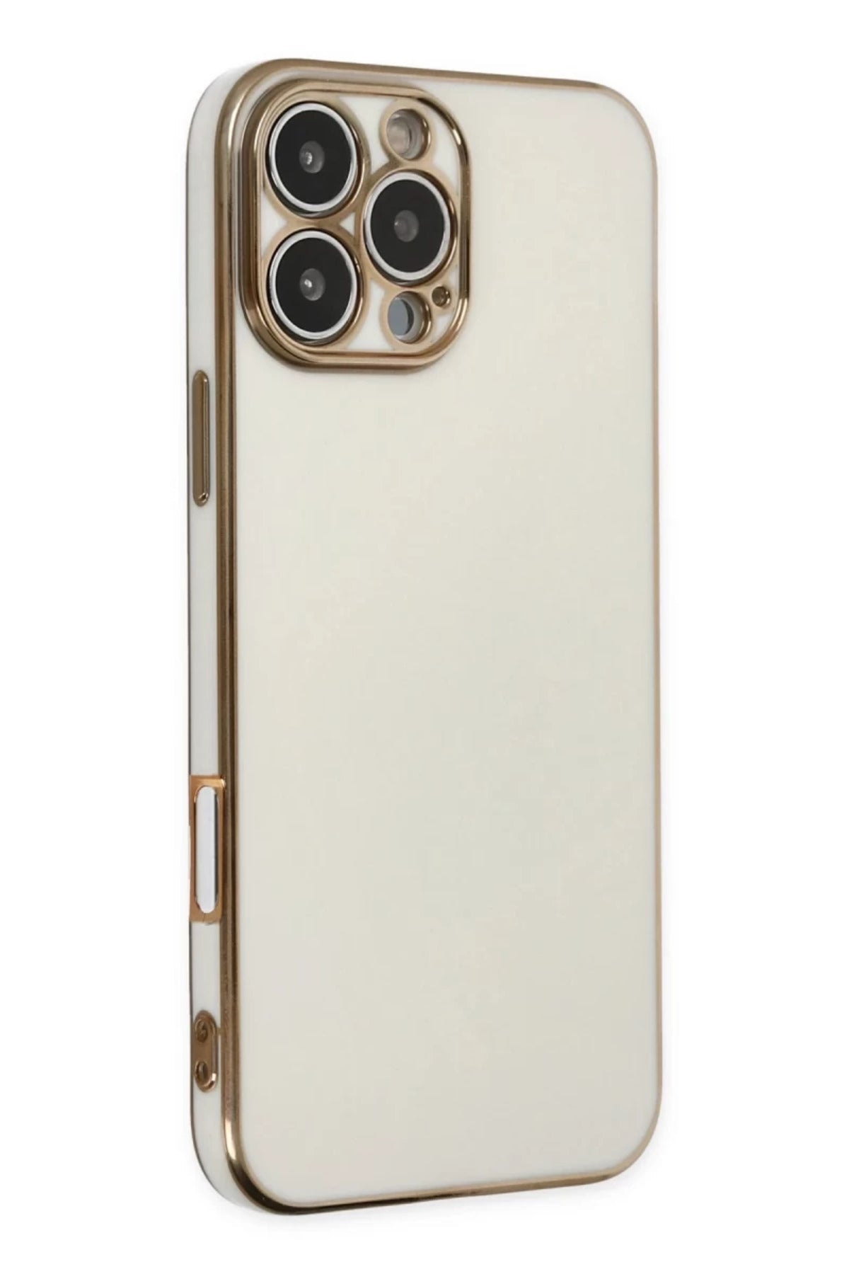 Apple iPhone 16 Pro Max Uyumlu Kılıf Volet Silikon - Beyaz