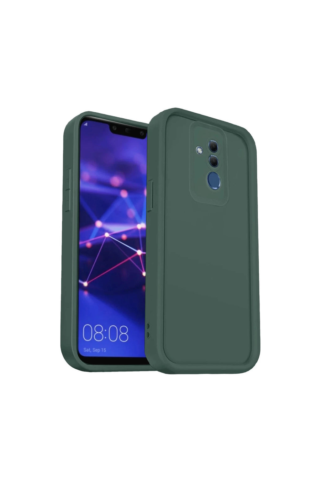 Huawei Mate 20 Lite Uyumlu Kılıf Viera Silikon - Koyu Yeşil