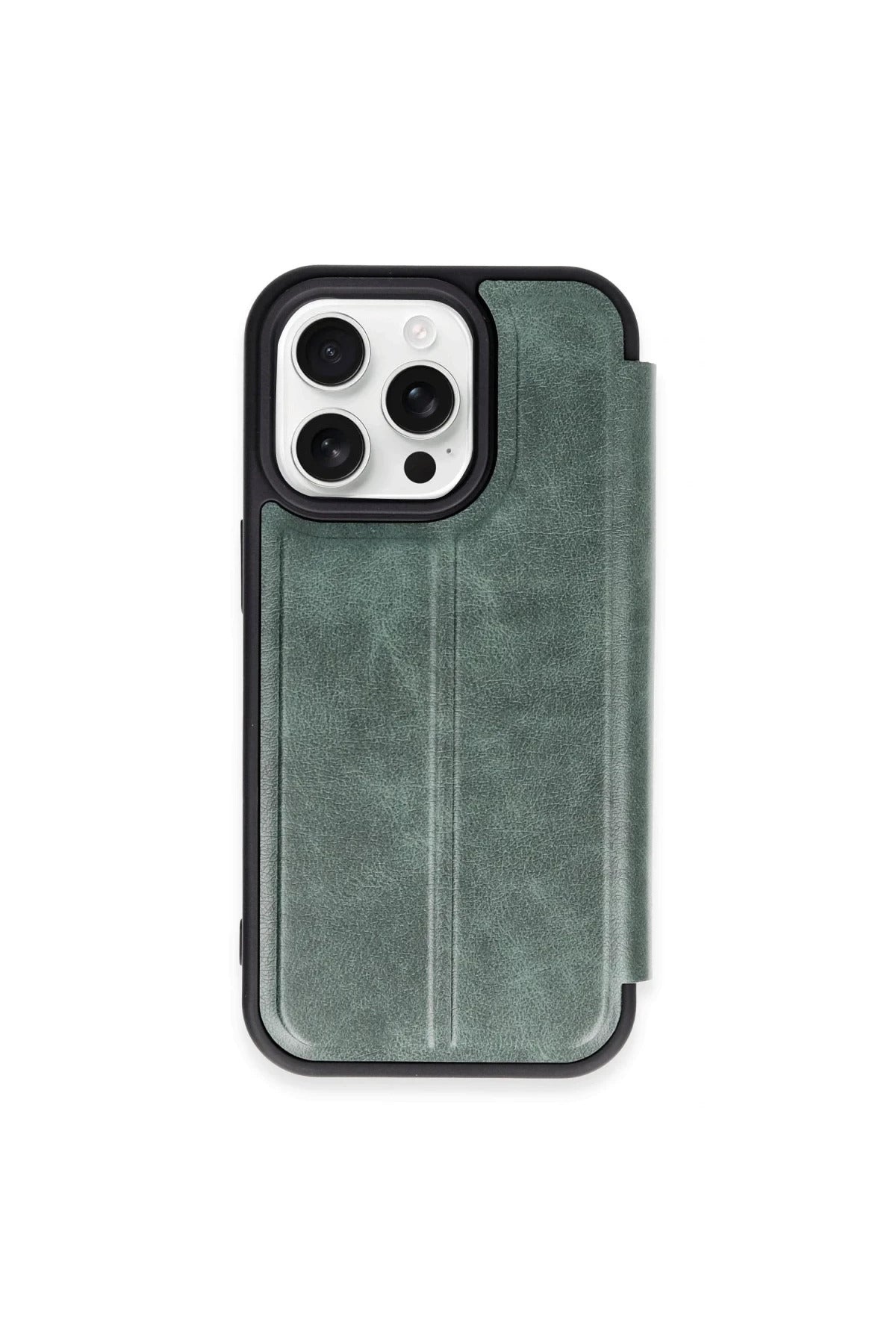 Apple iPhone 14 Pro Max Uyumlu Kılıf Flip Cover - Koyu Yeşil