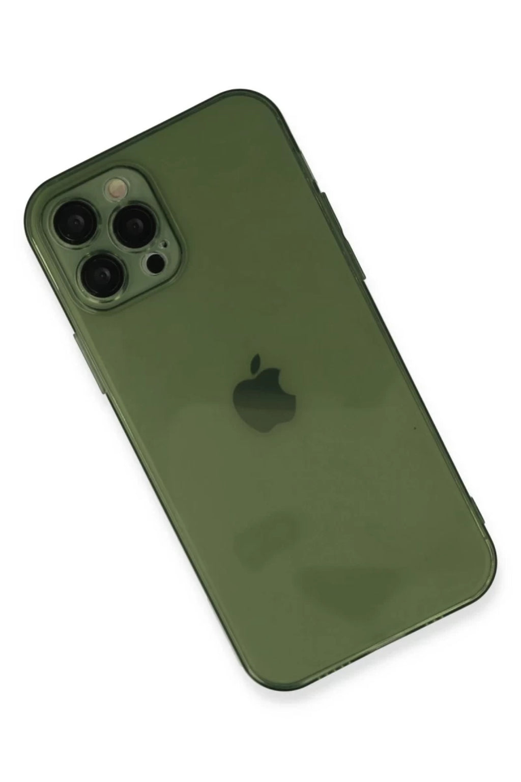 Apple iPhone 12 Pro Max Uyumlu Kılıf Fly Lens Silikon - Yeşil