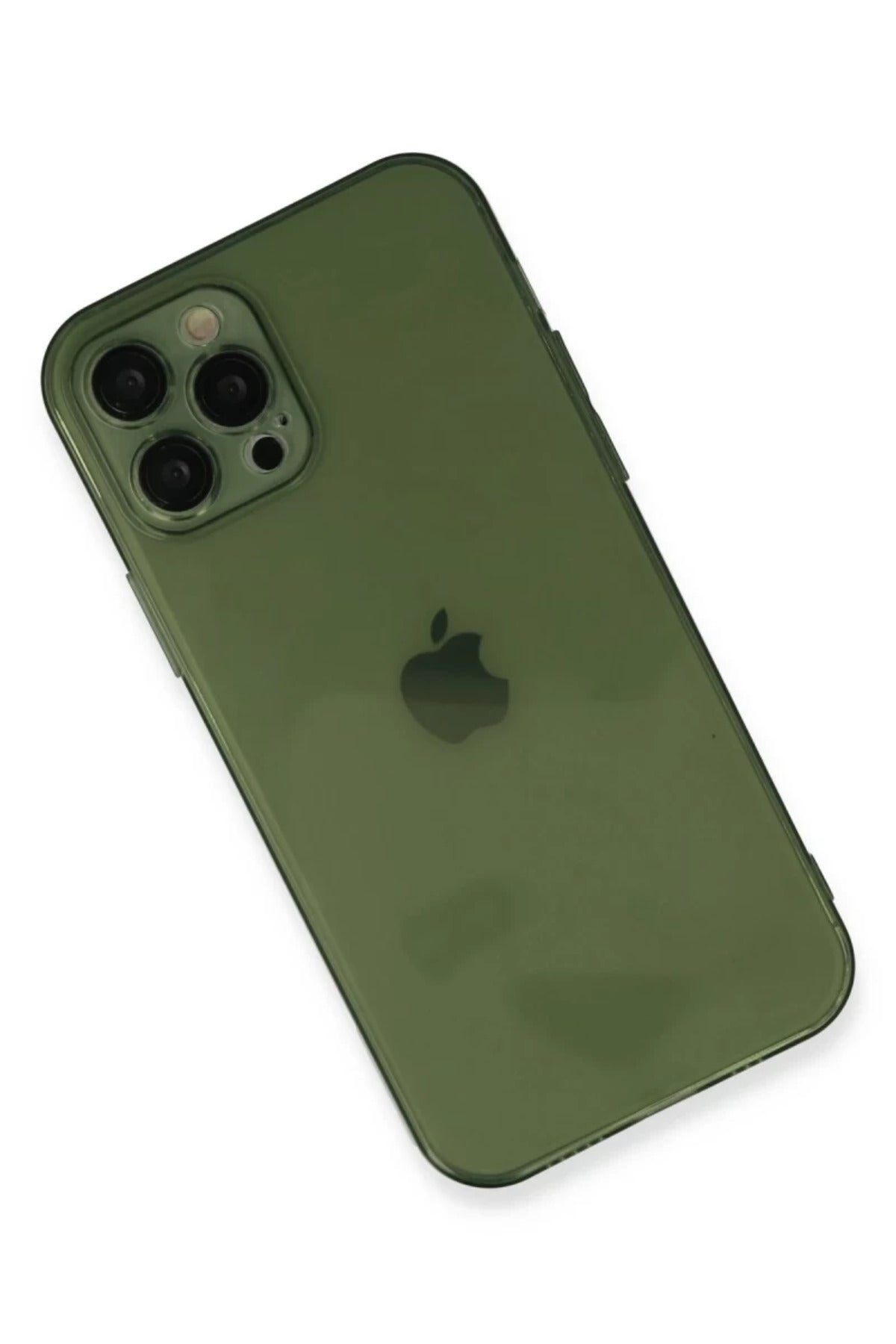 Apple iPhone 12 Pro Max Uyumlu Kılıf Fly Lens Silikon - Yeşil