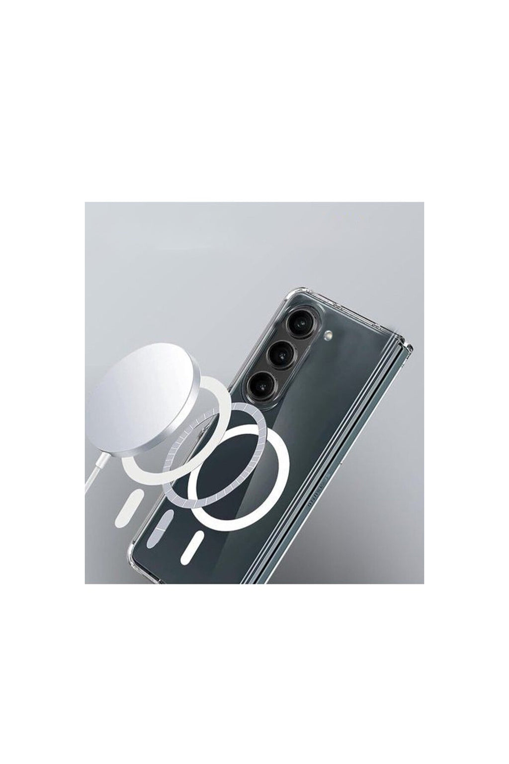 Samsung Galaxy Z Fold 6 Kılıf Magneticsafe Şeffaf Silikon - Şeffaf