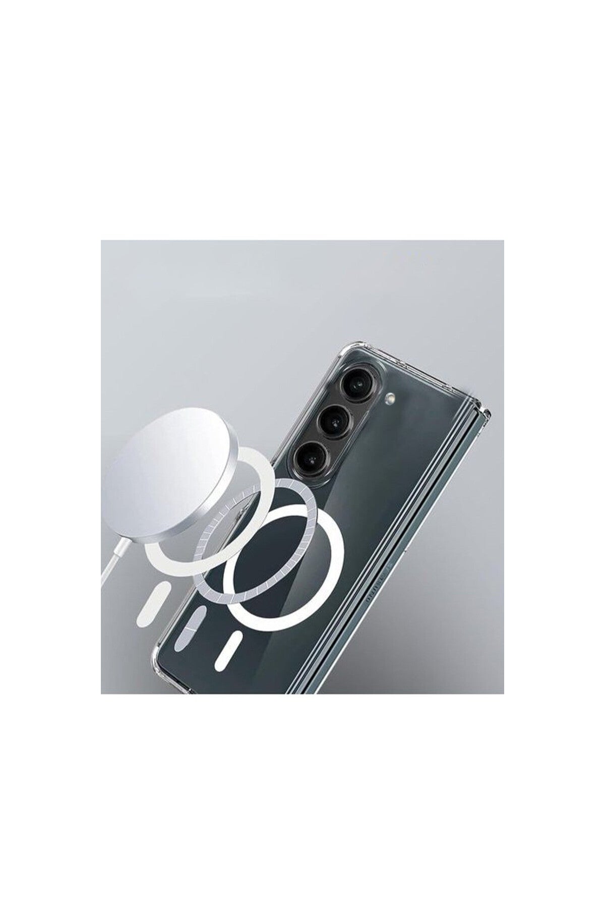 Samsung Galaxy Z Fold 6 Kılıf Magneticsafe Şeffaf Silikon - Şeffaf