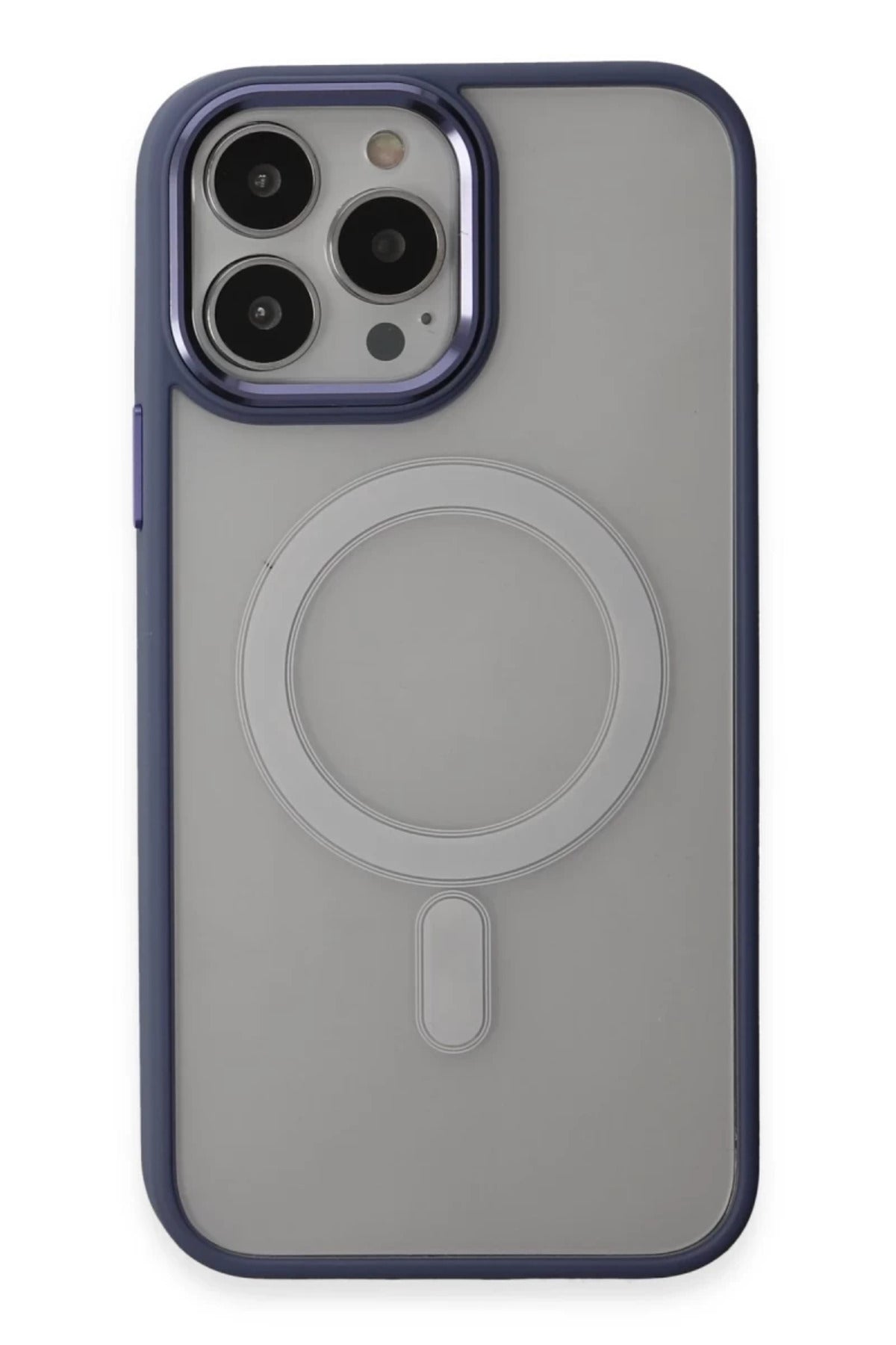 Apple iPhone 15 Pro Max Uyumlu Kılıf Room Magneticsafe Silikon - Sierra Blue