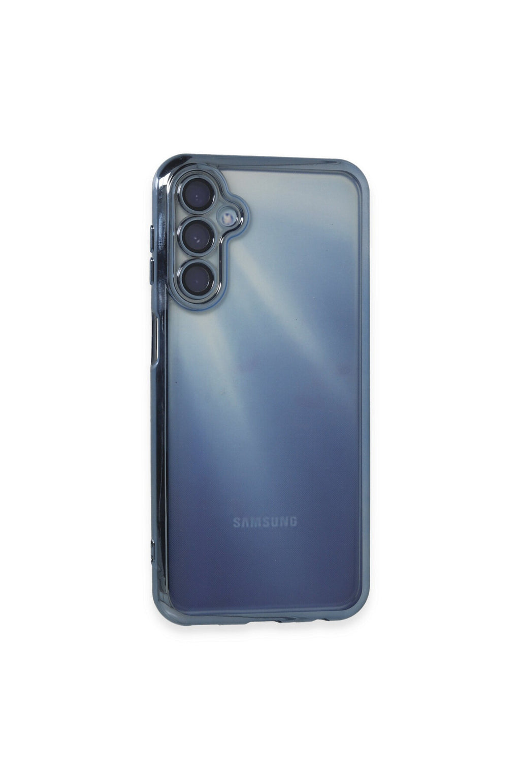 Samsung Galaxy A25 5G Uyumlu Kılıf Lensli Silikon - Açık Mavi