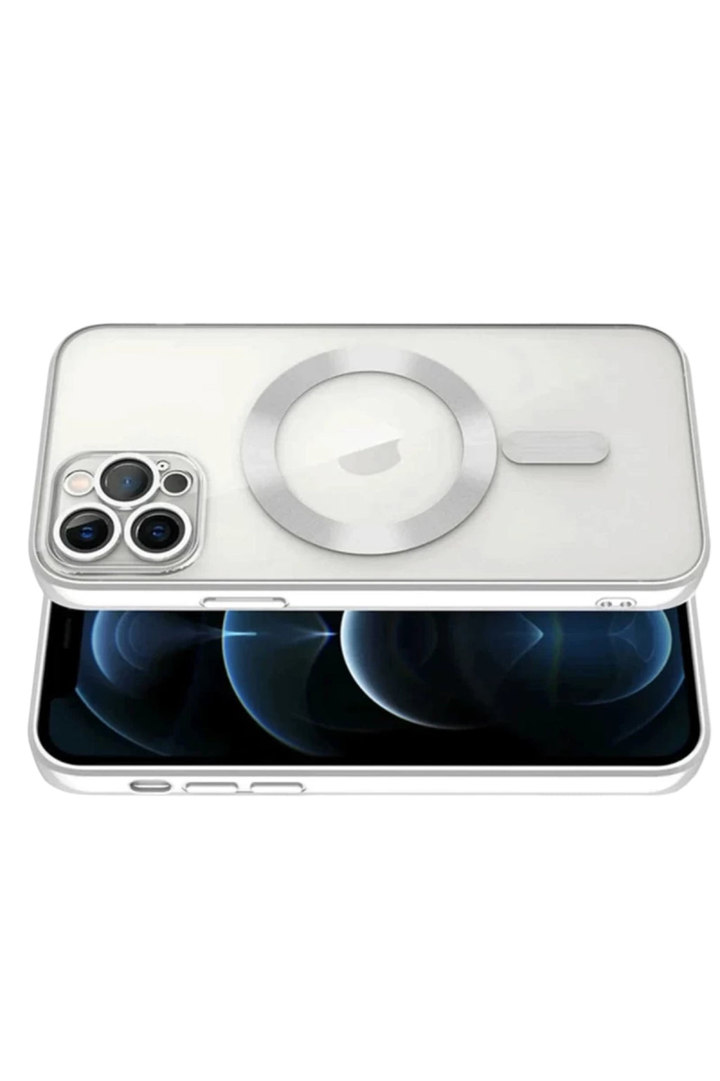 Apple iPhone 13 Pro Uyumlu Kılıf Kross Magneticsafe Kapak - Gümüş