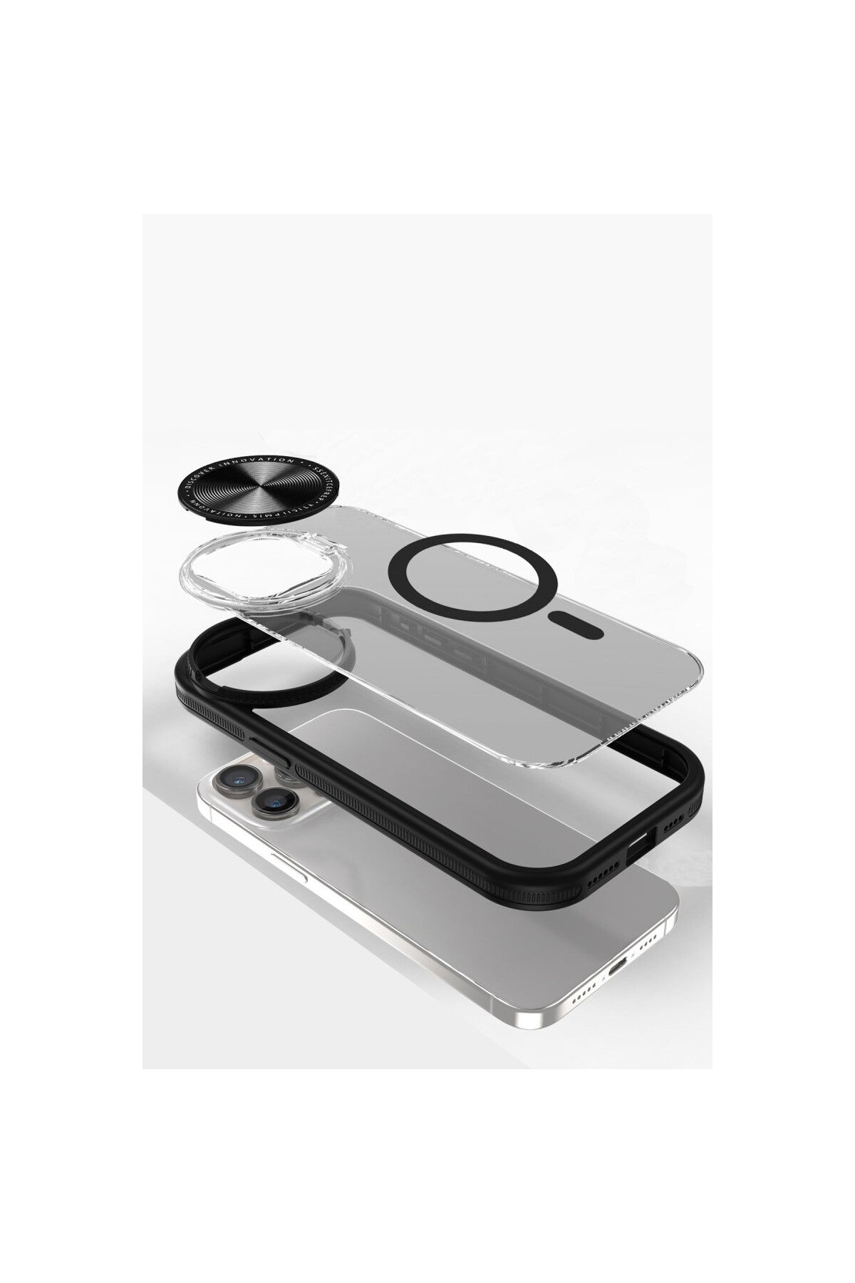 Apple iPhone 11 Uyumlu Kılıf Teleskop Lens Magsafe Silikon Kapak - Siyah