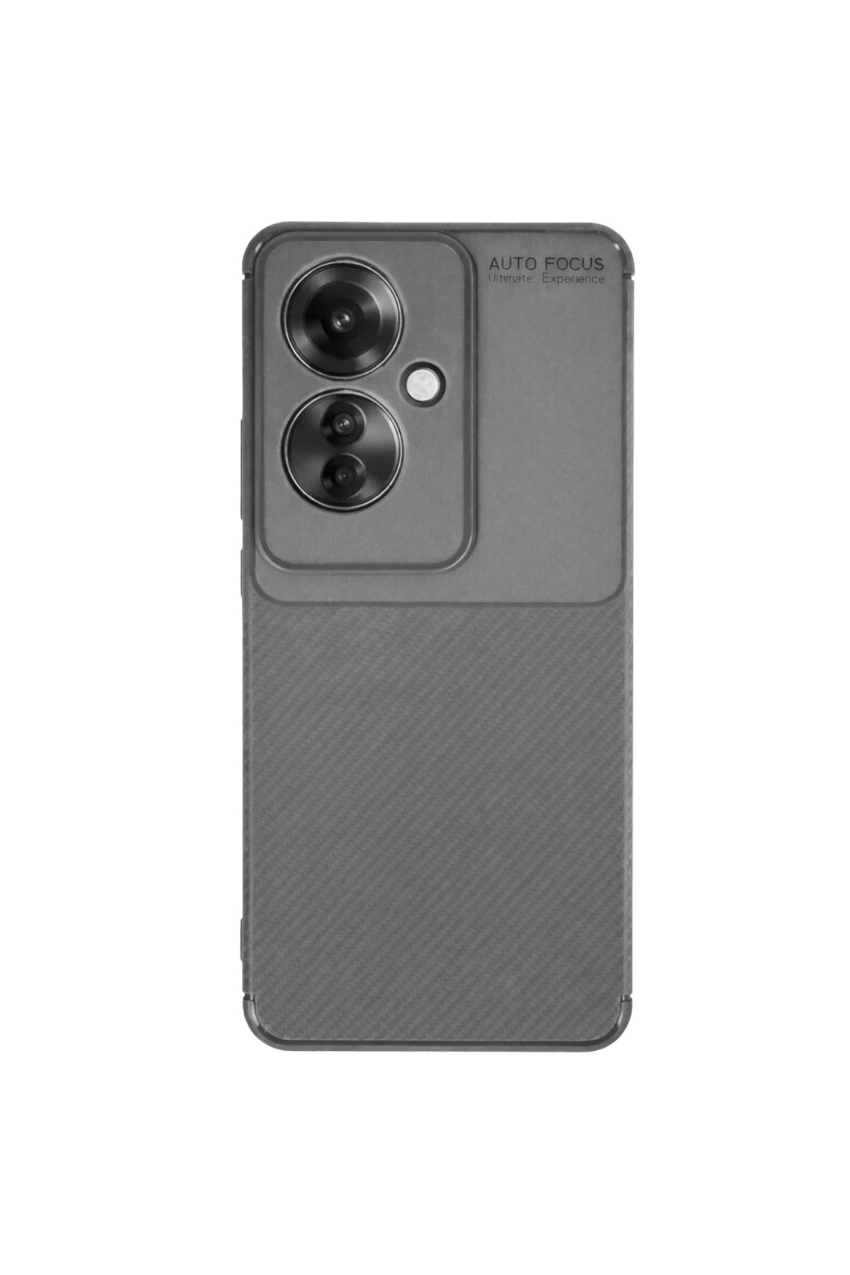 Oppo Reno 11F Uyumlu Kılıf Auto Focus Karbon Kapak - Gri