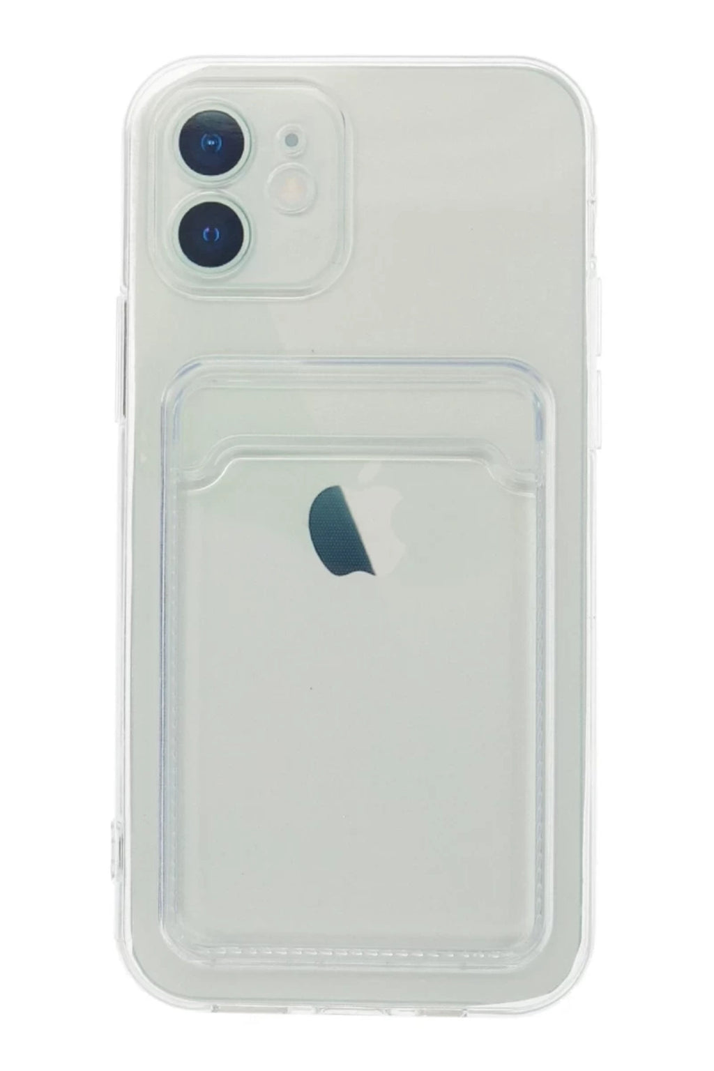 Apple iPhone 12 Uyumlu Kılıf Kart Şeffaf Silikon - Şeffaf