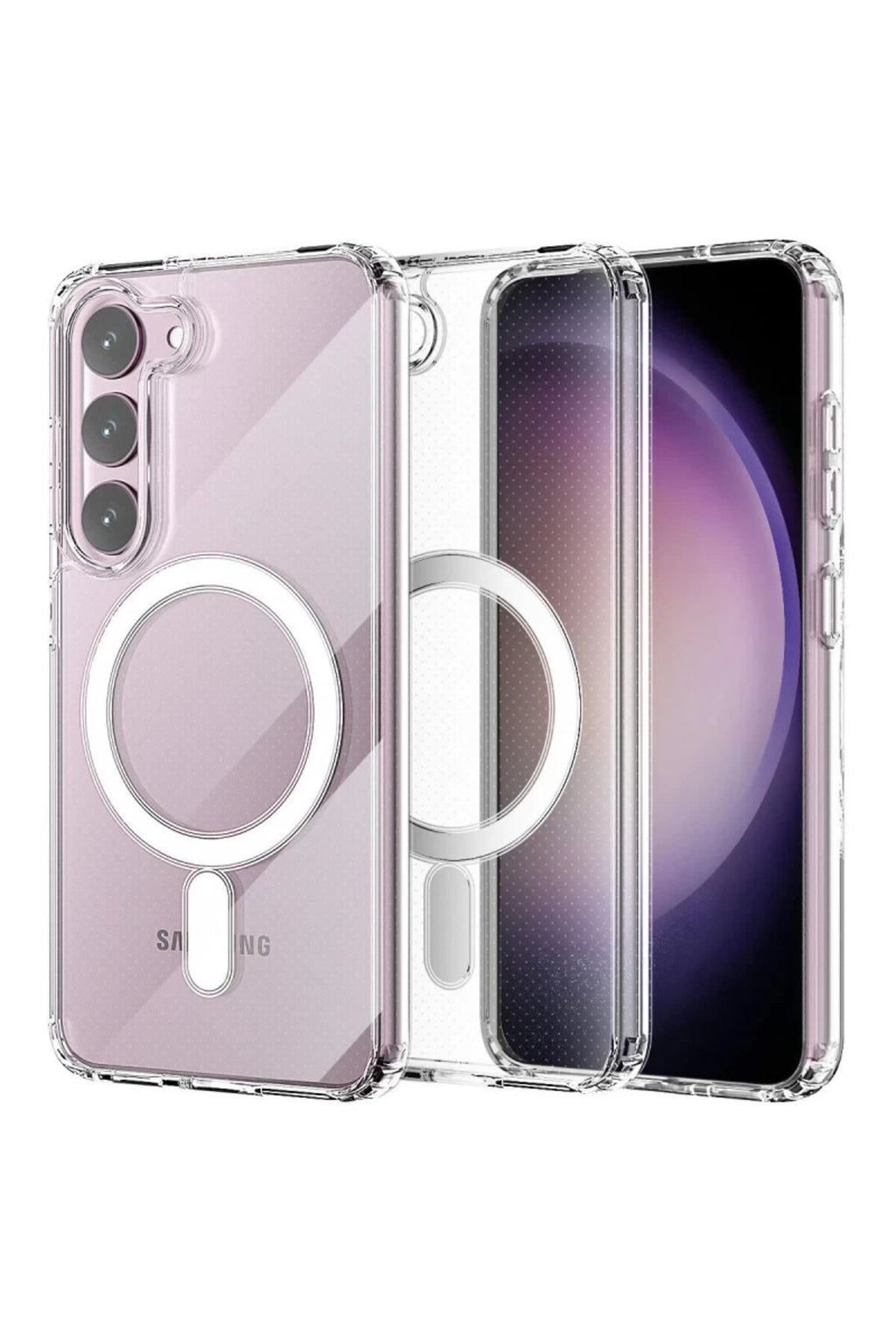 Samsung Galaxy S23 Plus Uyumlu Kılıf Magneticsafe Şeffaf Silikon - Şeffaf