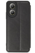 Oppo A38 Uyumlu Kılıf Flip Cover - Siyah