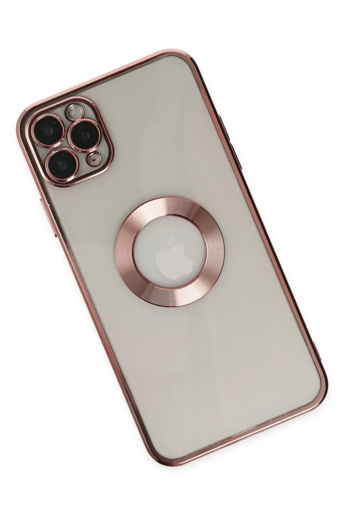 Apple iPhone 11 Pro Uyumlu Kılıf Slot Silikon - Rose Gold