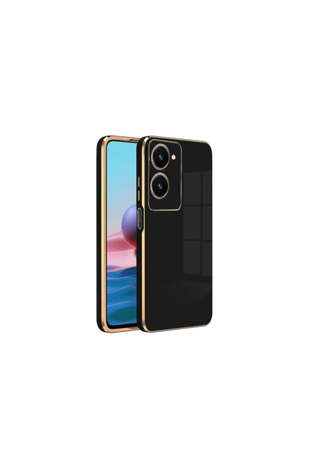 Vivo Y18 Uyumlu Kılıf Volet Silikon - Siyah