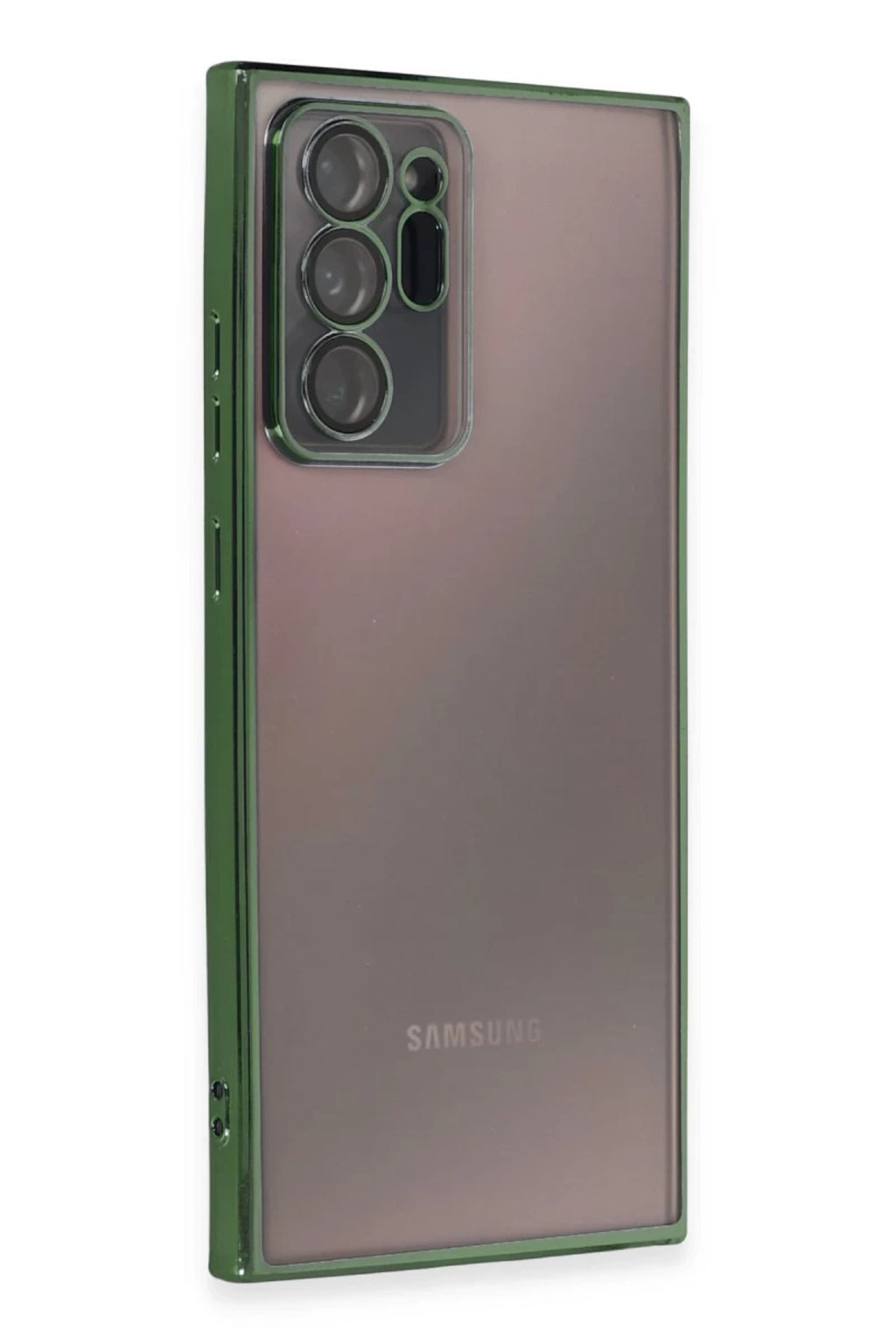 Samsung Galaxy Note 20 Ultra Uyumlu Kılıf Lensli Silikon - Yeşil