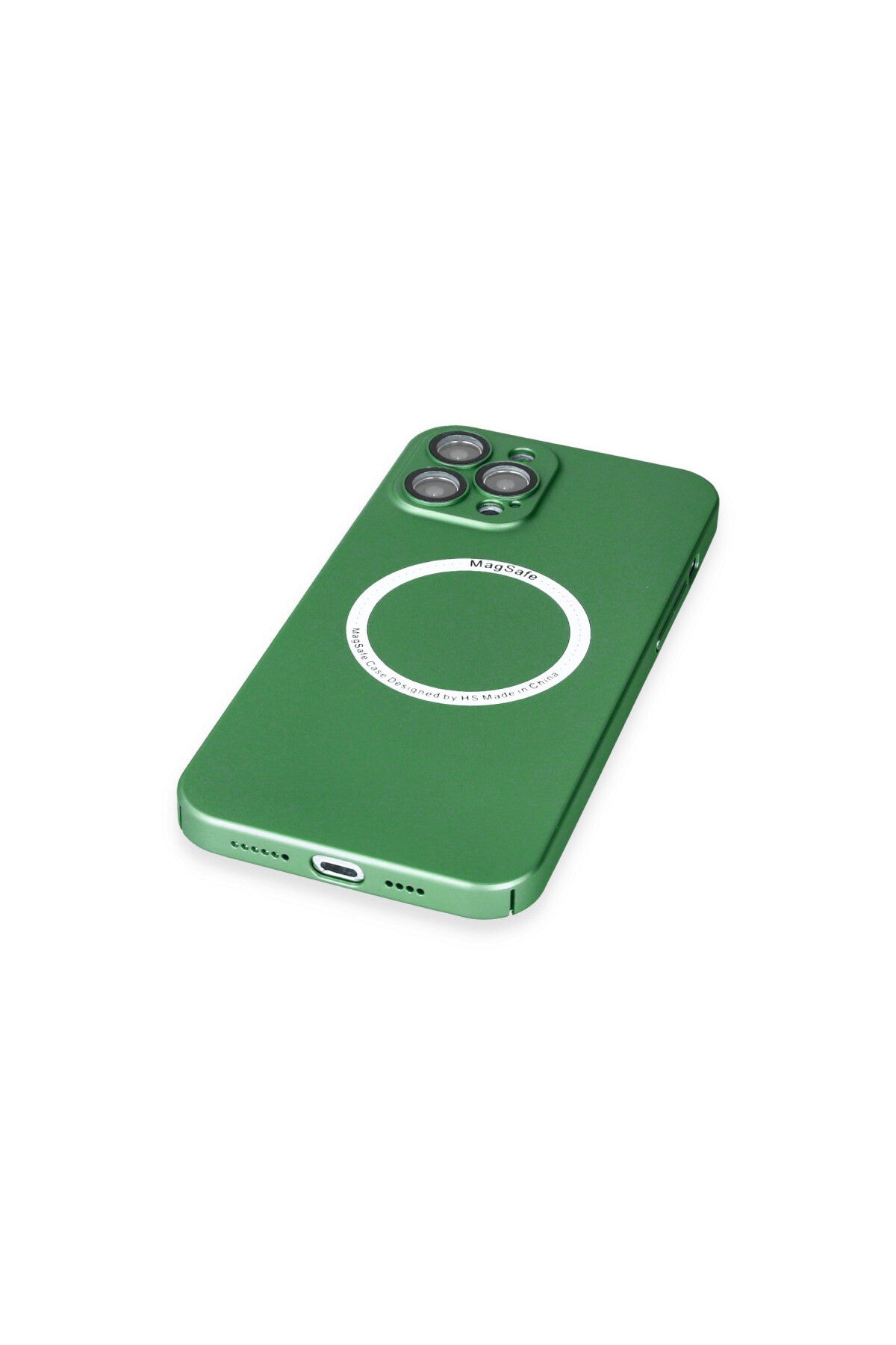 Apple iPhone 12 Pro Uyumlu Kılıf Jack Magneticsafe Lens Silikon - Yeşil
