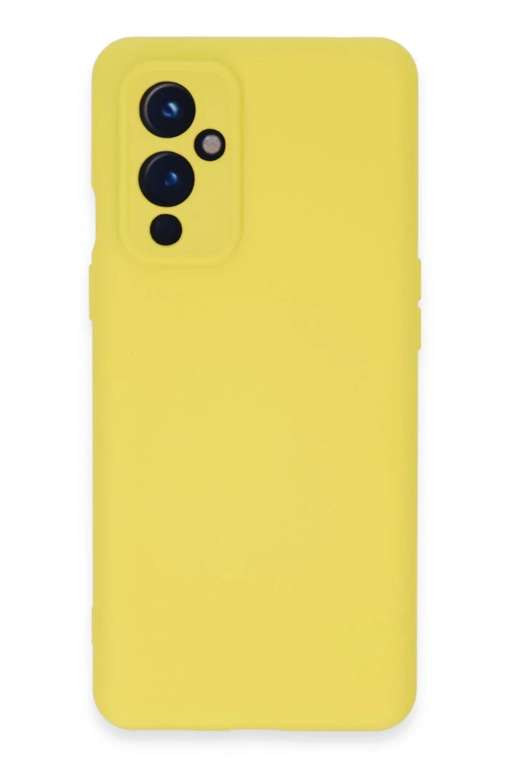 One Plus 9 Kılıf Nano içi Kadife Silikon - Sarı