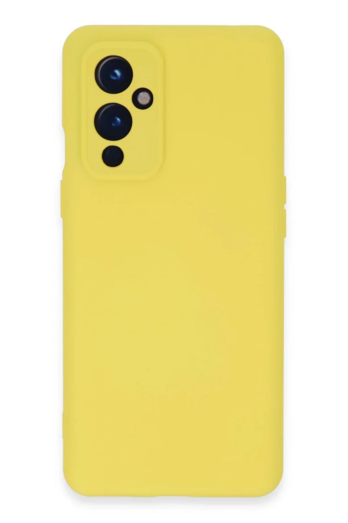 One Plus 9 Kılıf Nano içi Kadife Silikon - Sarı