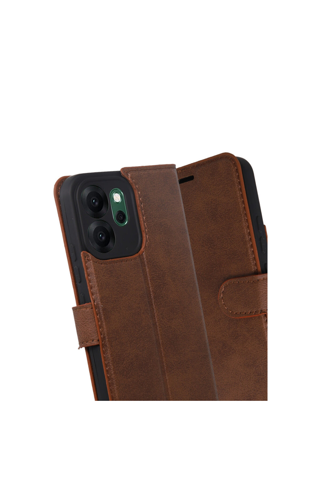 Oppo Reno 14F Uyumlu Trend S Plus Kapaklı Kılıf - Taba
